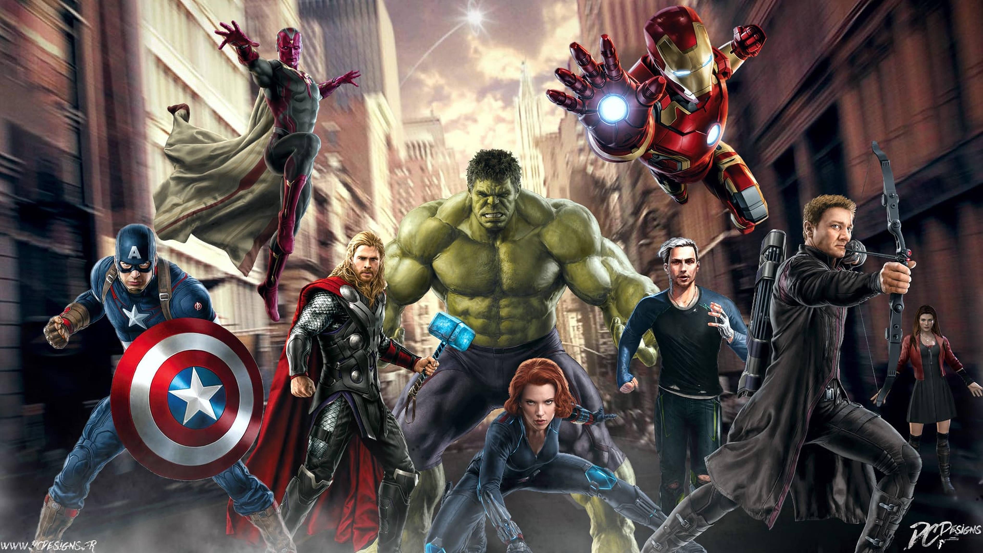 4k Marvel Avengers Fighting Stance — 4090x2300 wallpaper