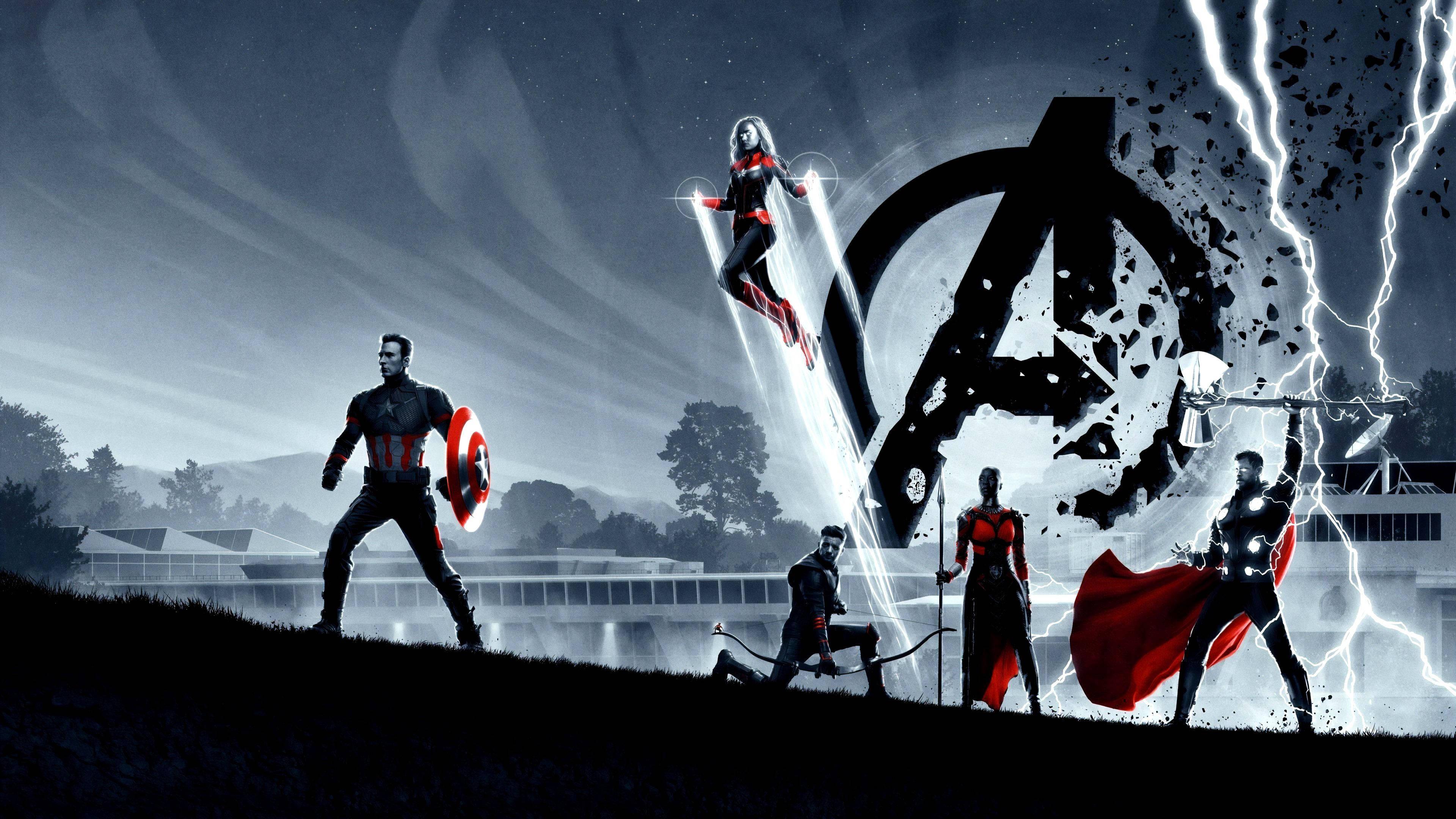 4k Marvel Avengers Logo — 3840x2160 wallpaper