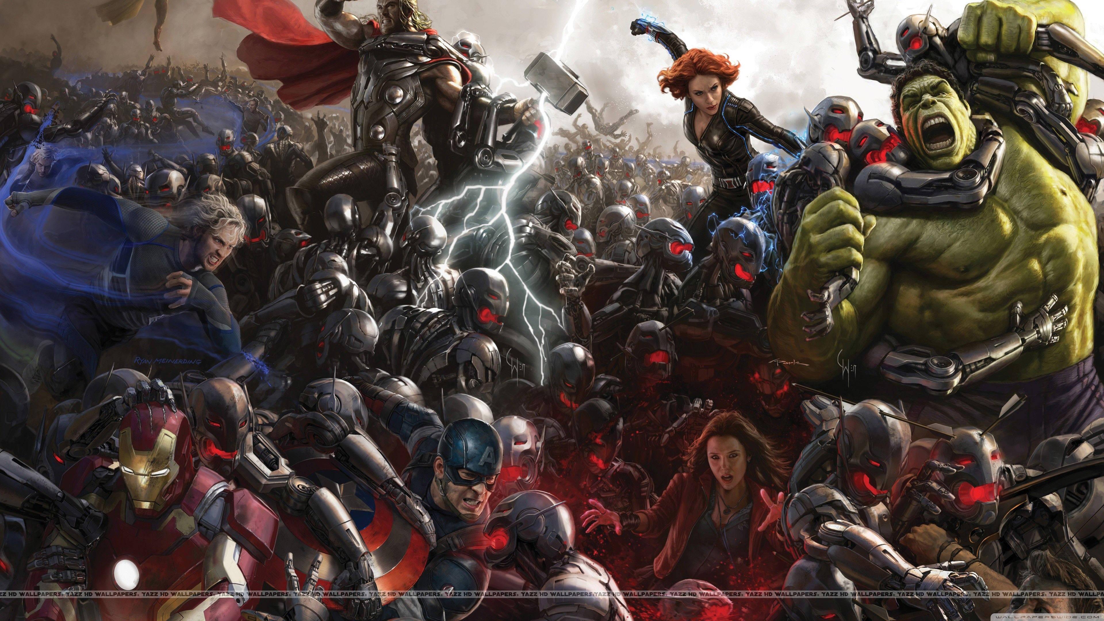 4K Marvel In Battle — 3840x2160 wallpaper