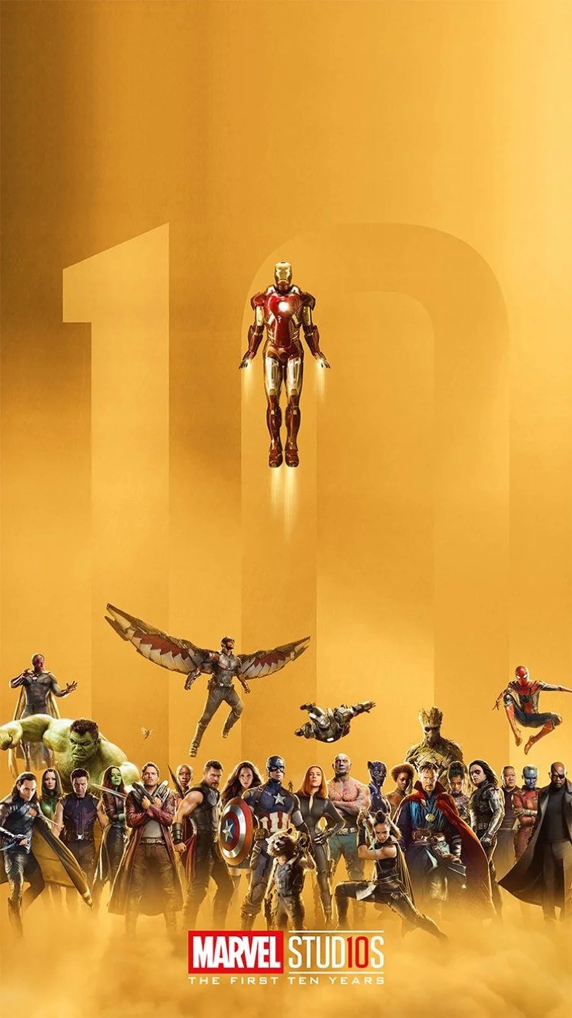 4k Marvel Yellow Poster — 2303x4095 wallpaper