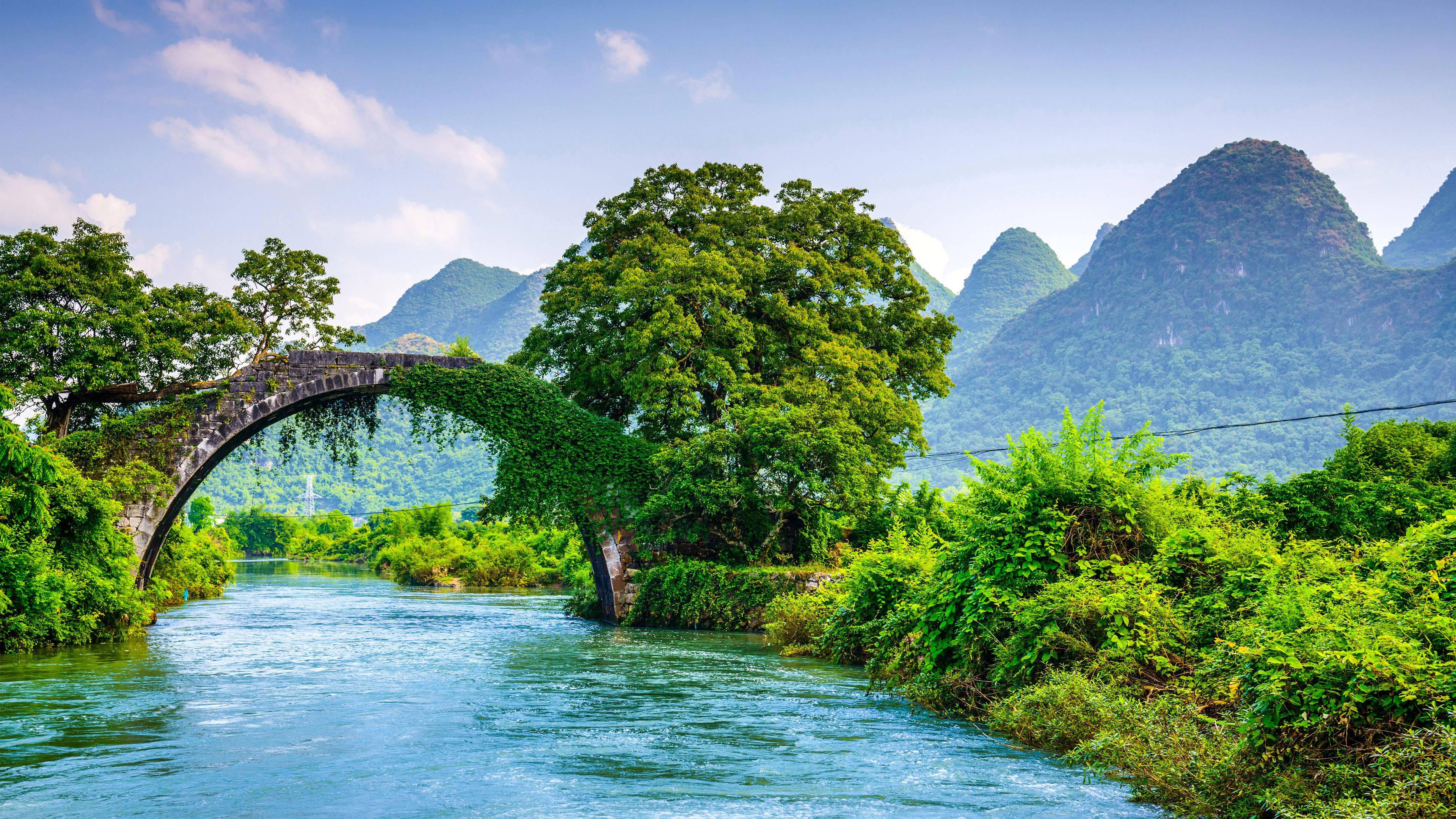 4k Nature Arched Bridge — 3840x2160 wallpaper