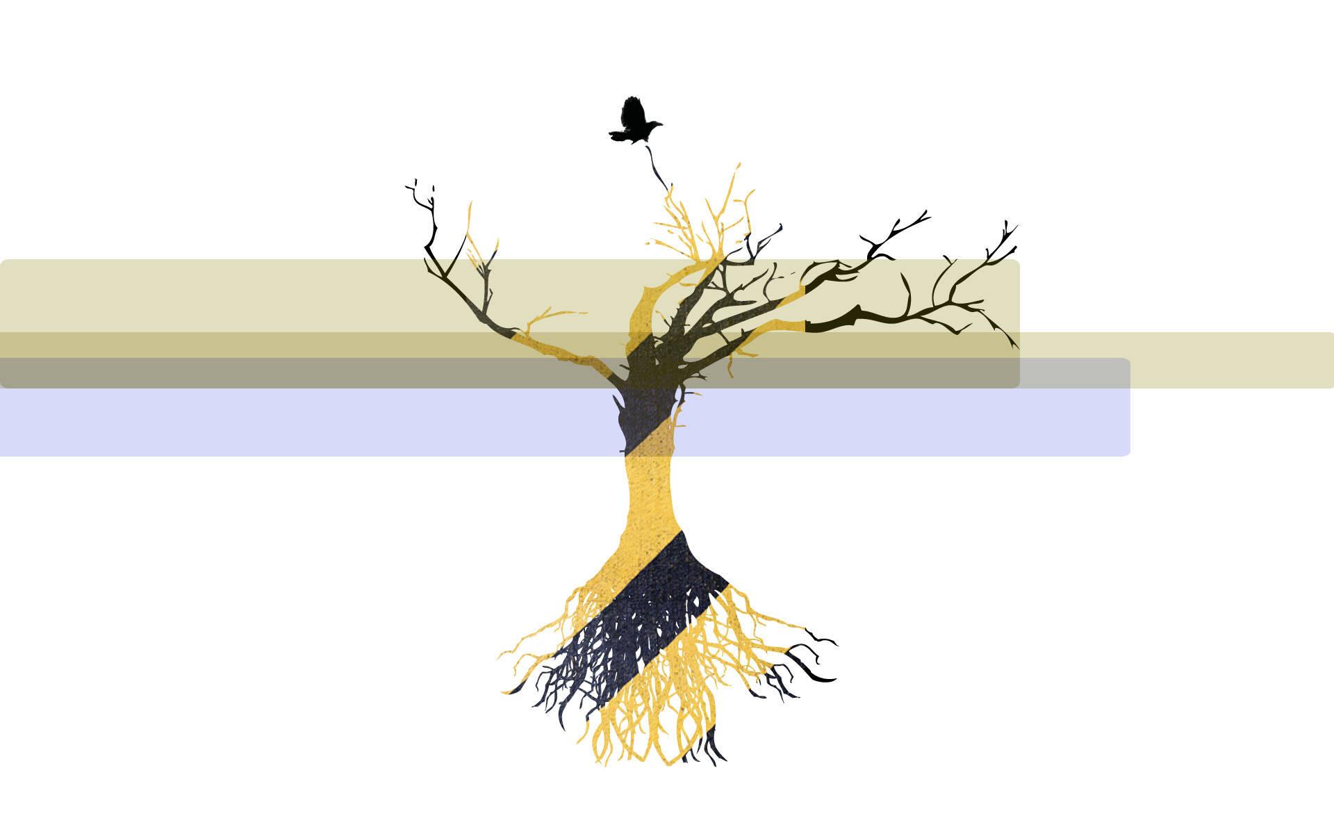 4k Nature Black And Yellow Tree Art — 1920x1200 wallpaper