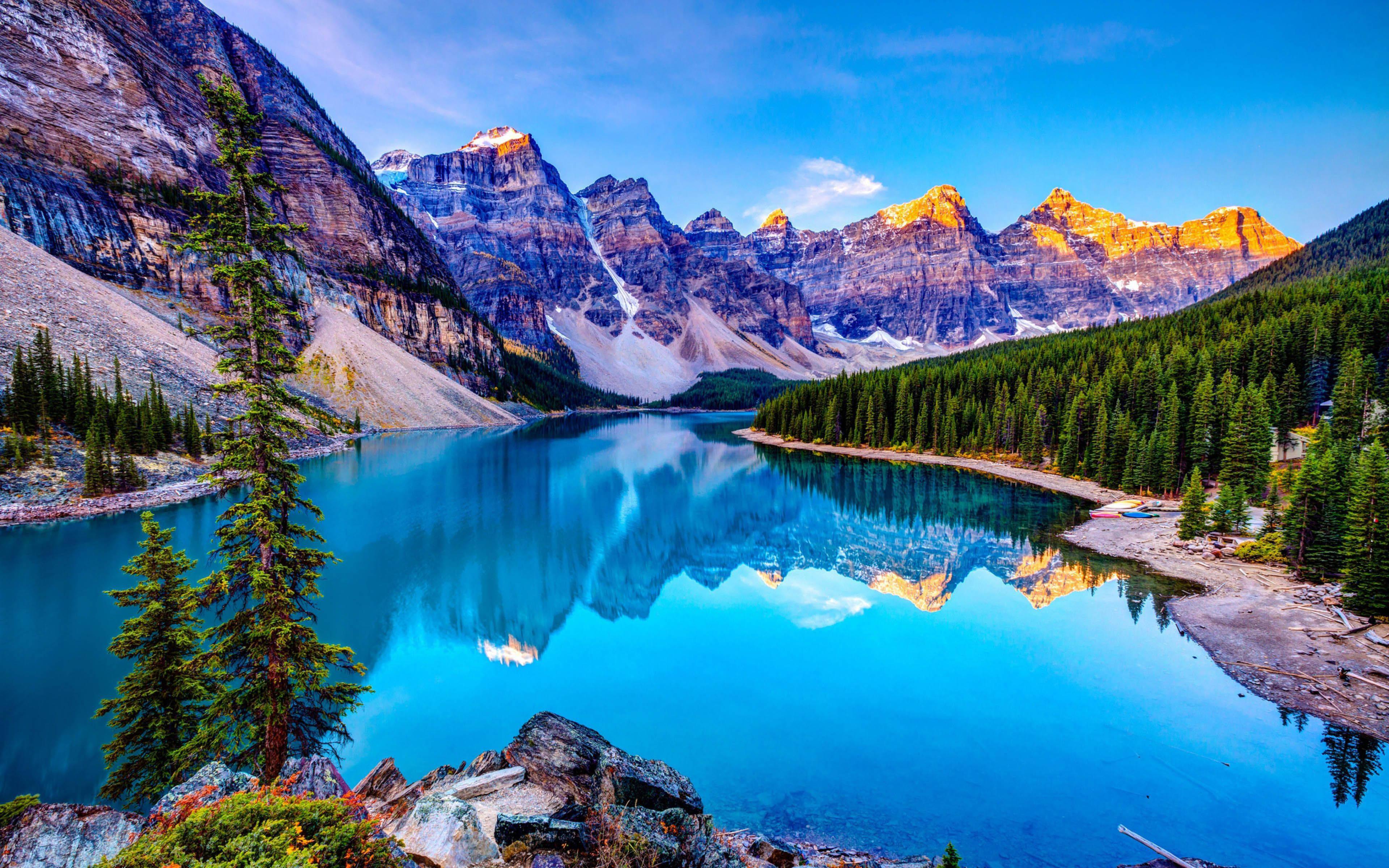 4k Nature Moraine Lake — 3840x2400 wallpaper