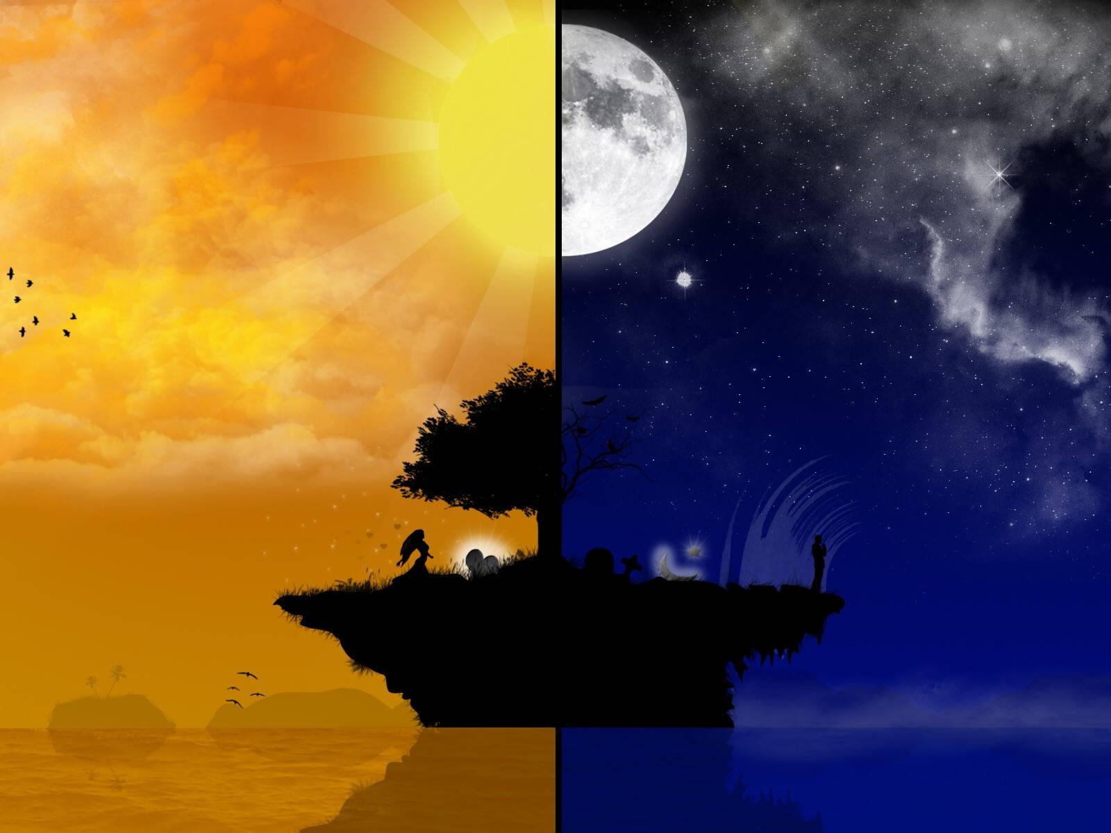 4k Nature Night And Day — 1600x1200 wallpaper