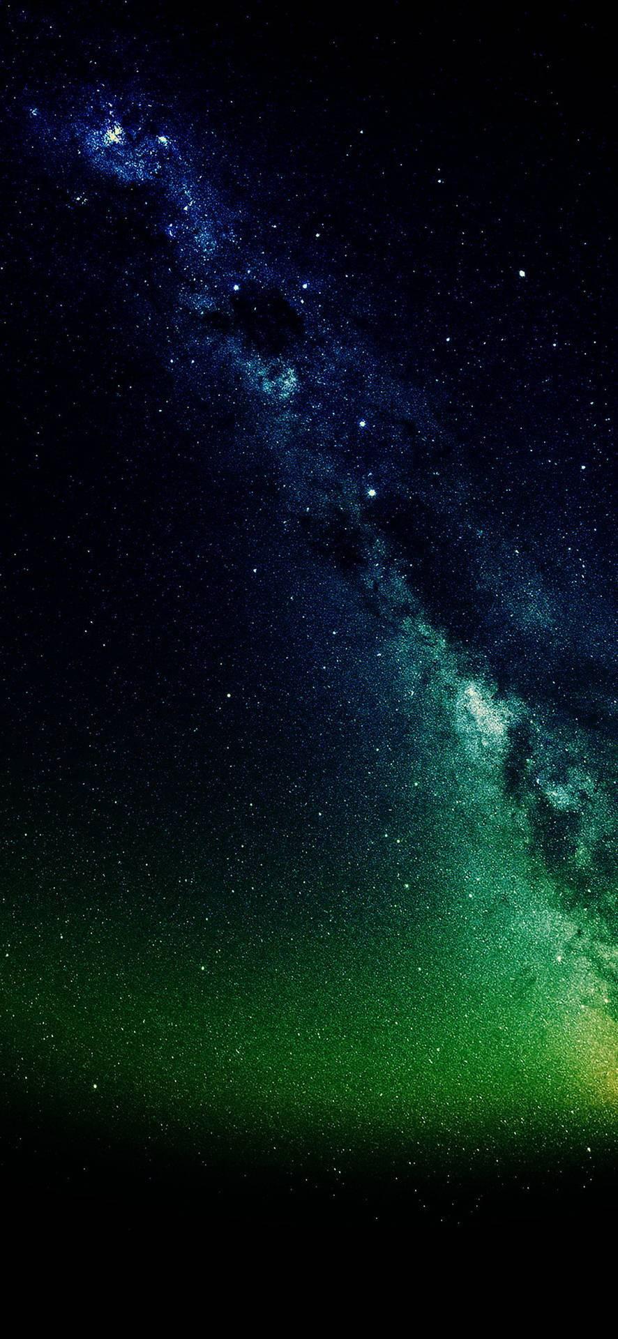 4K Phone Background Blue And Green Stars — 886x1920 wallpaper
