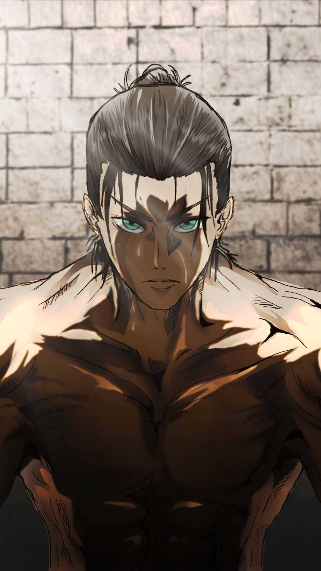 4K Phone Background Shirtless Eren Yeager — 1080x1920 wallpaper