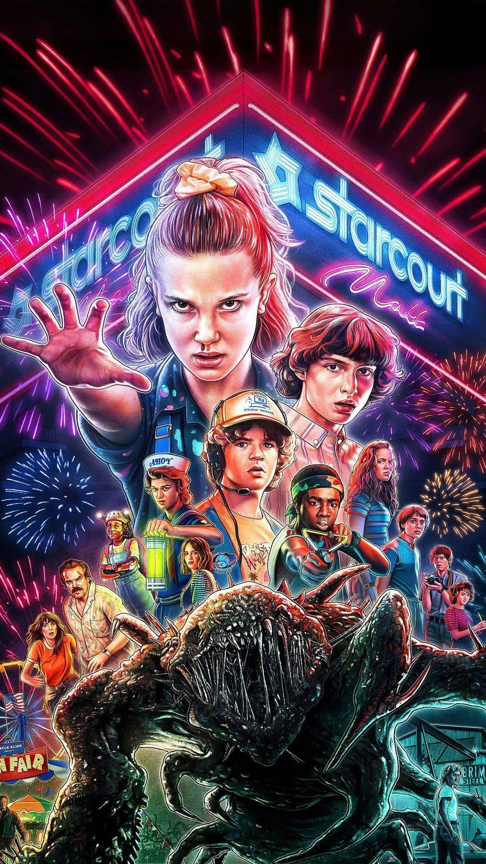 4K Phone Background Stranger Things Season 3 — 950x1689 wallpaper