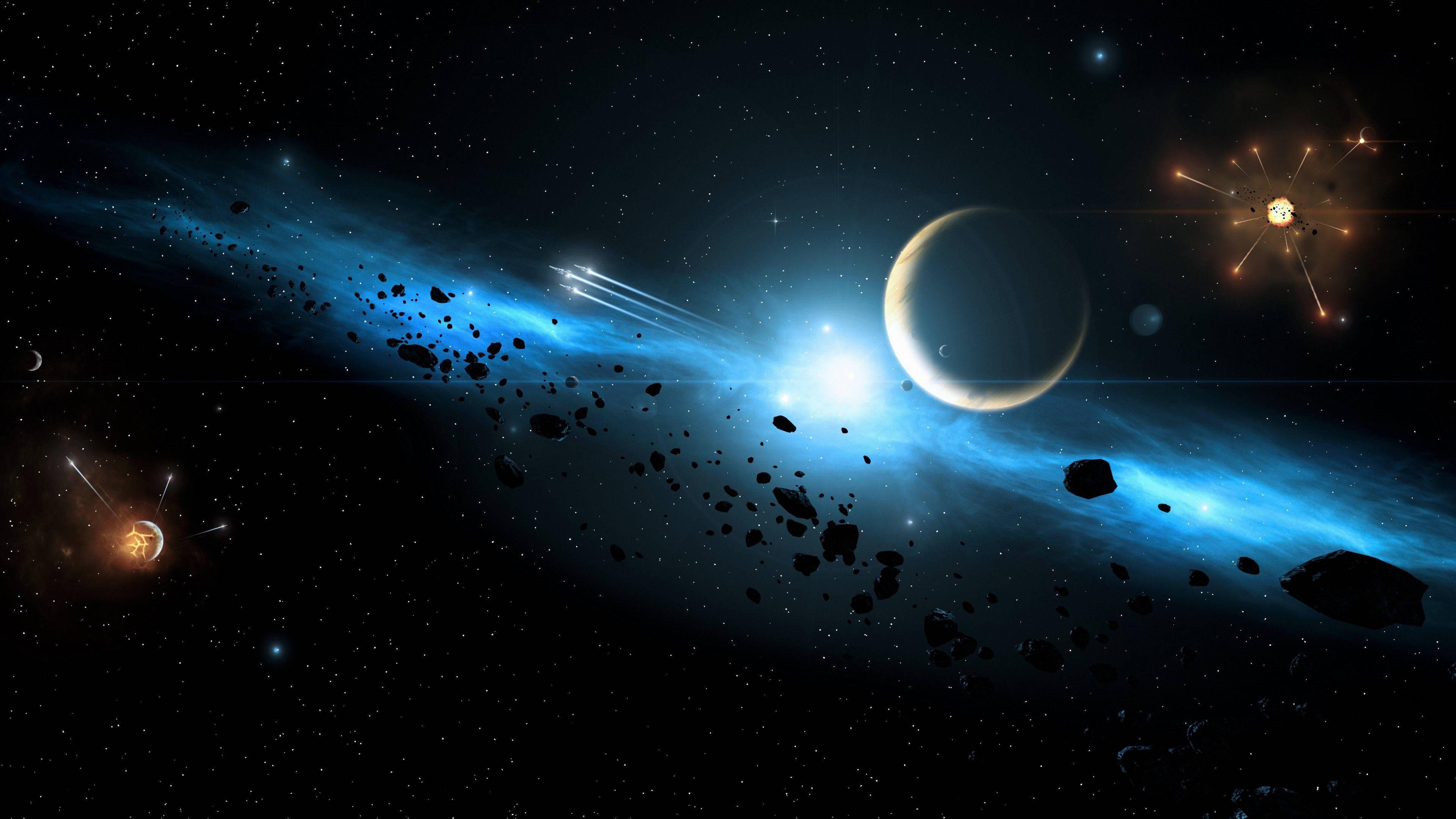 4k Space Asteroid Widescreen — 3840x2160 wallpaper
