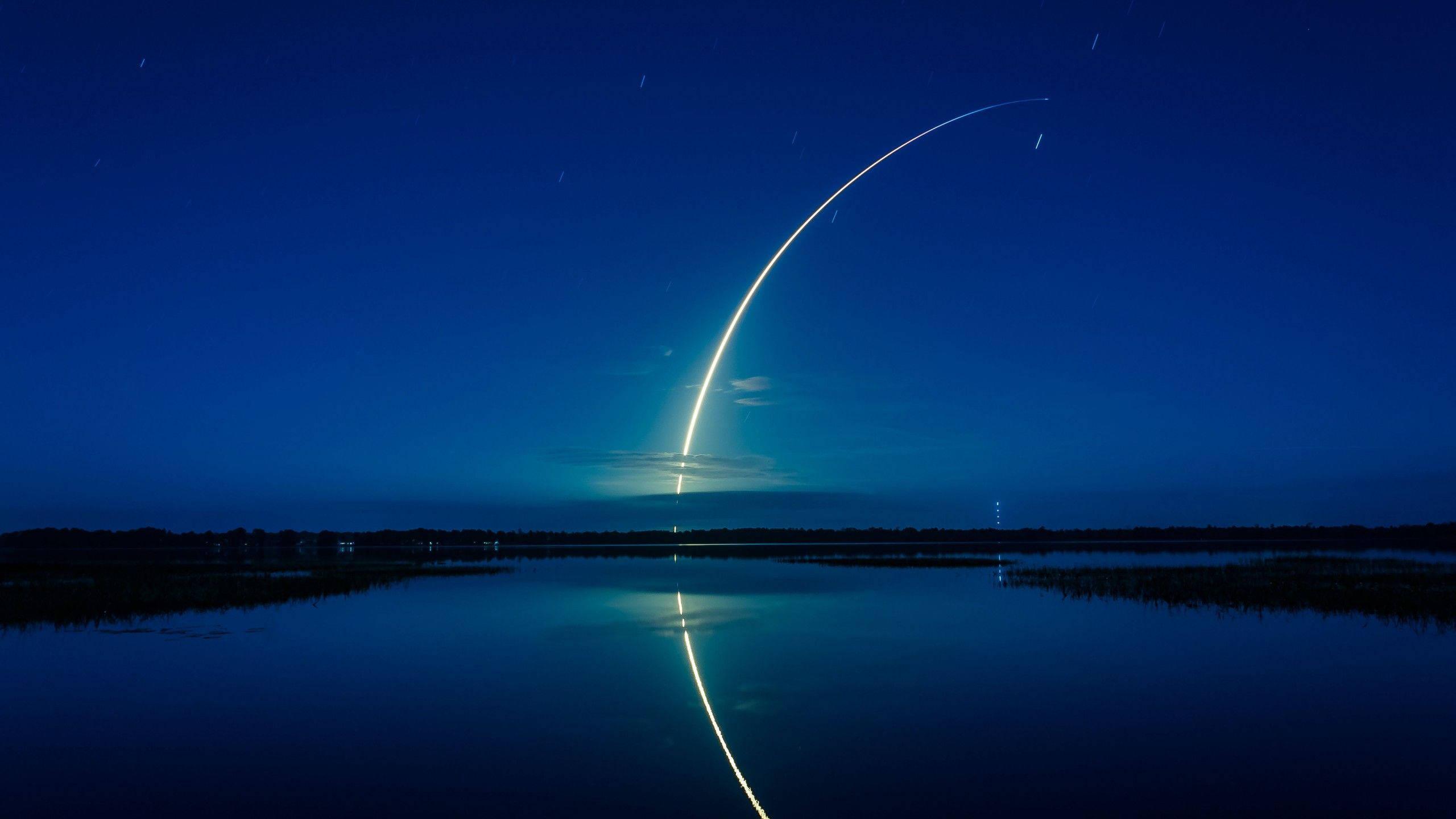4k Space Falcon 9 Rocket — 2560x1440 wallpaper