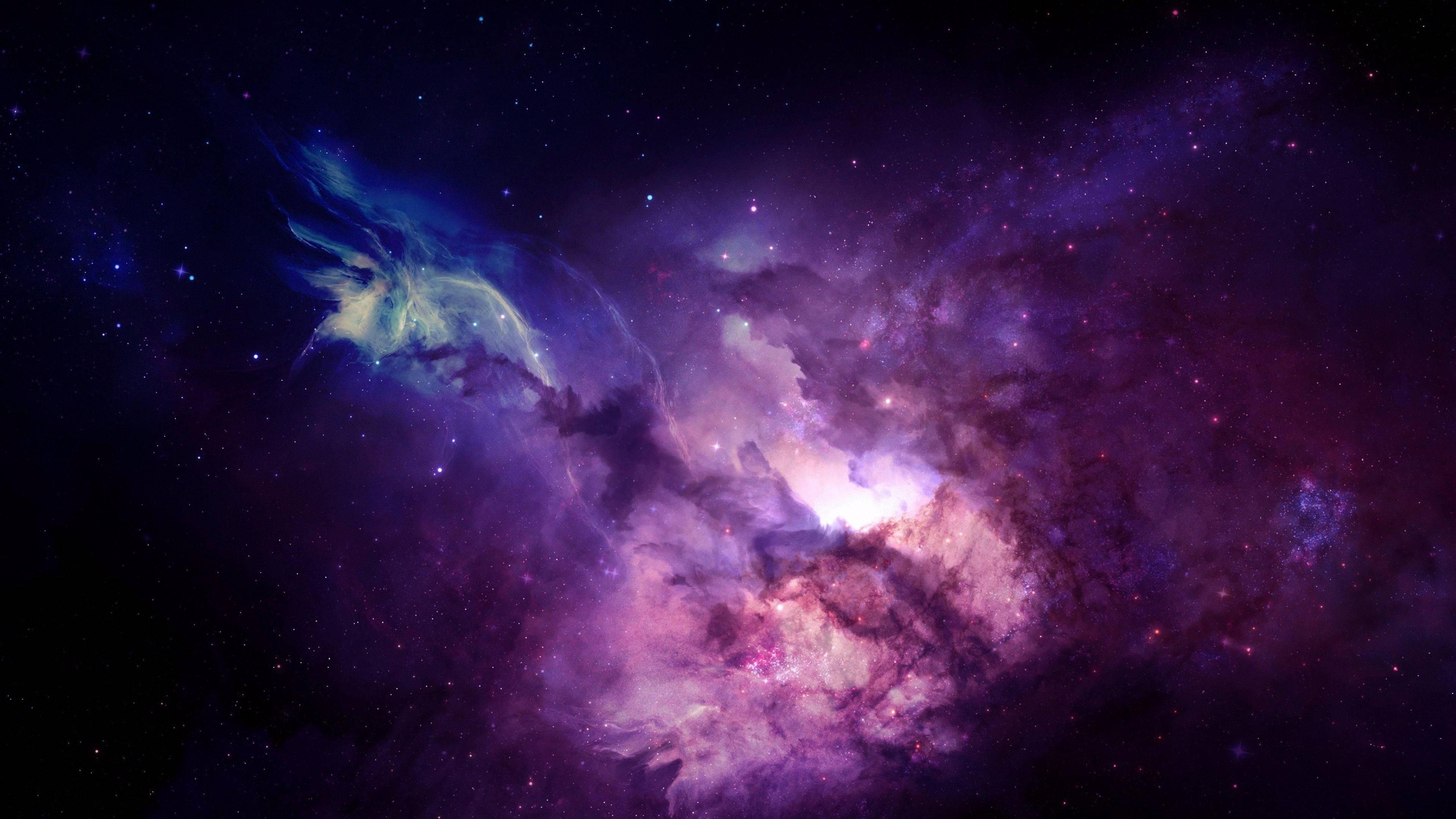 4k Space Purple Nebula — 3840x2160 wallpaper