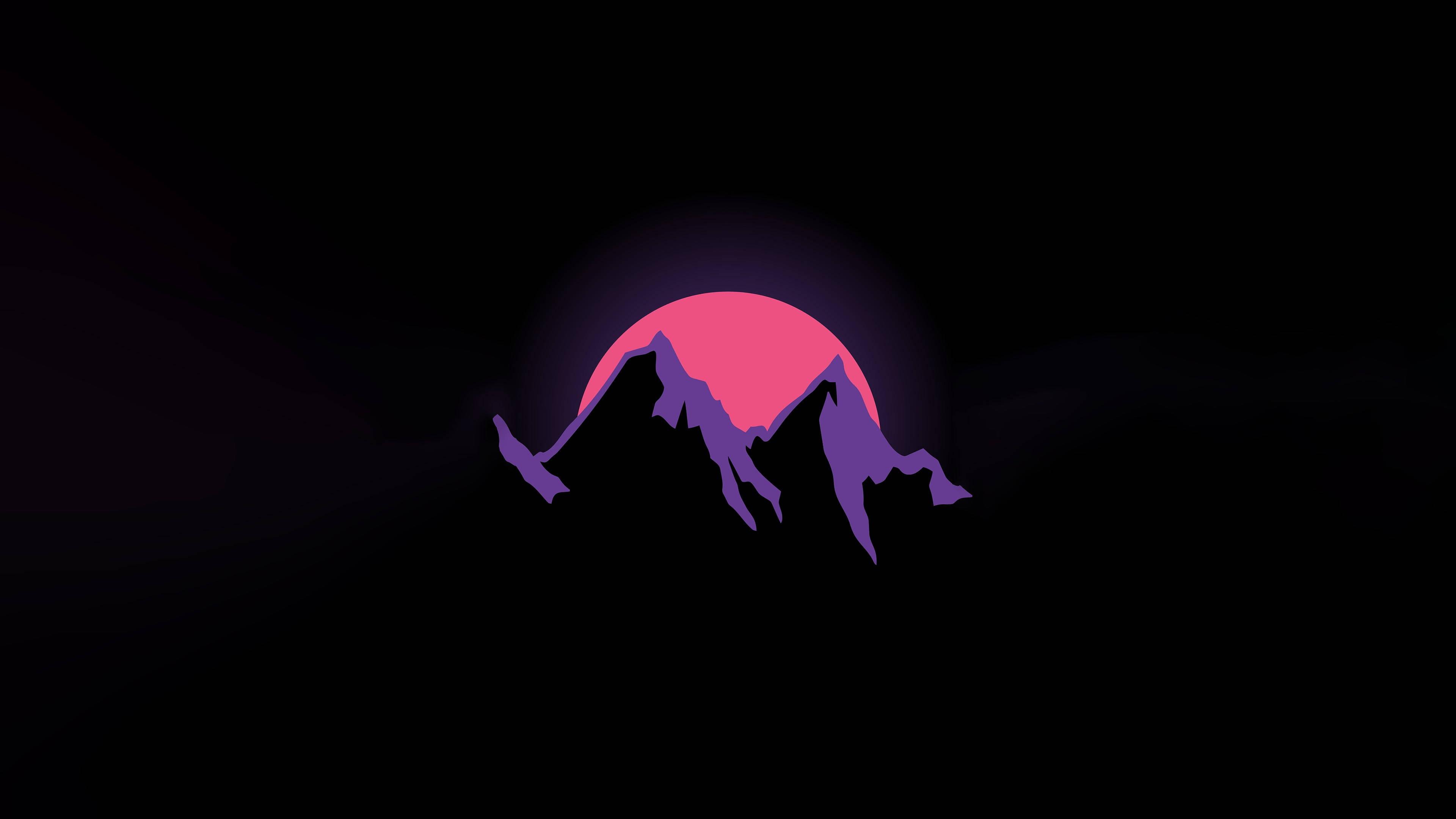 4K Ultra HD Dark Mountain Highlight — 3840x2160 wallpaper