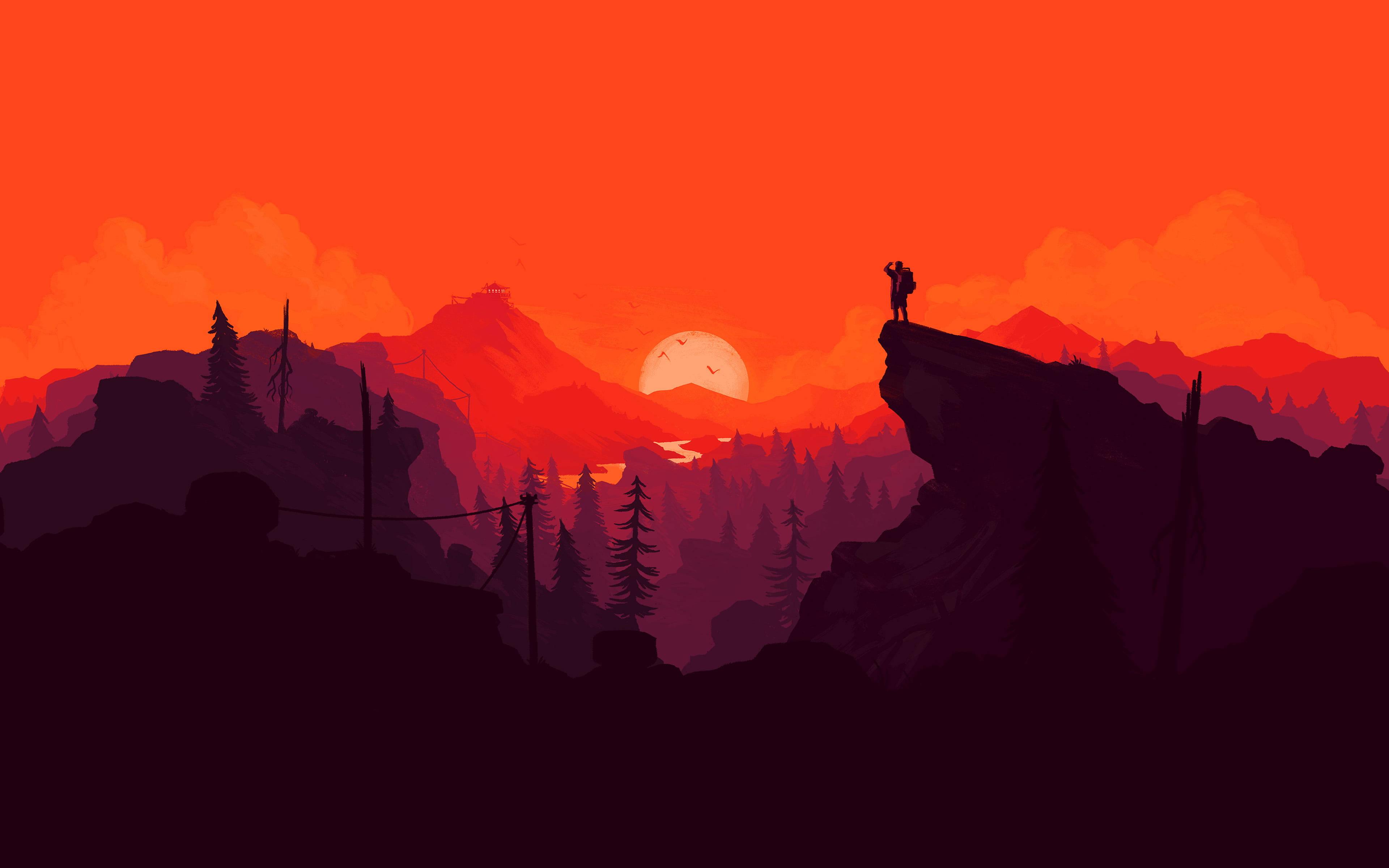 4k Ultra HD Dark Orange Gradient — 3840x2400 wallpaper