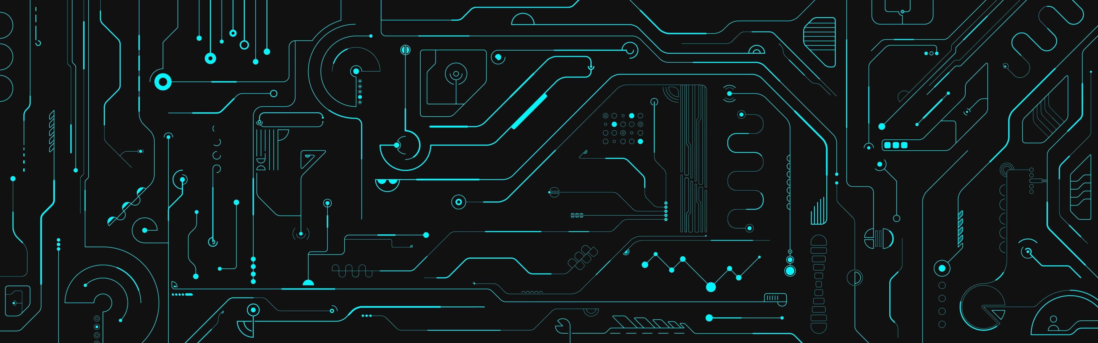 4K Ultra HD Dark Tron — 3840x1200 wallpaper