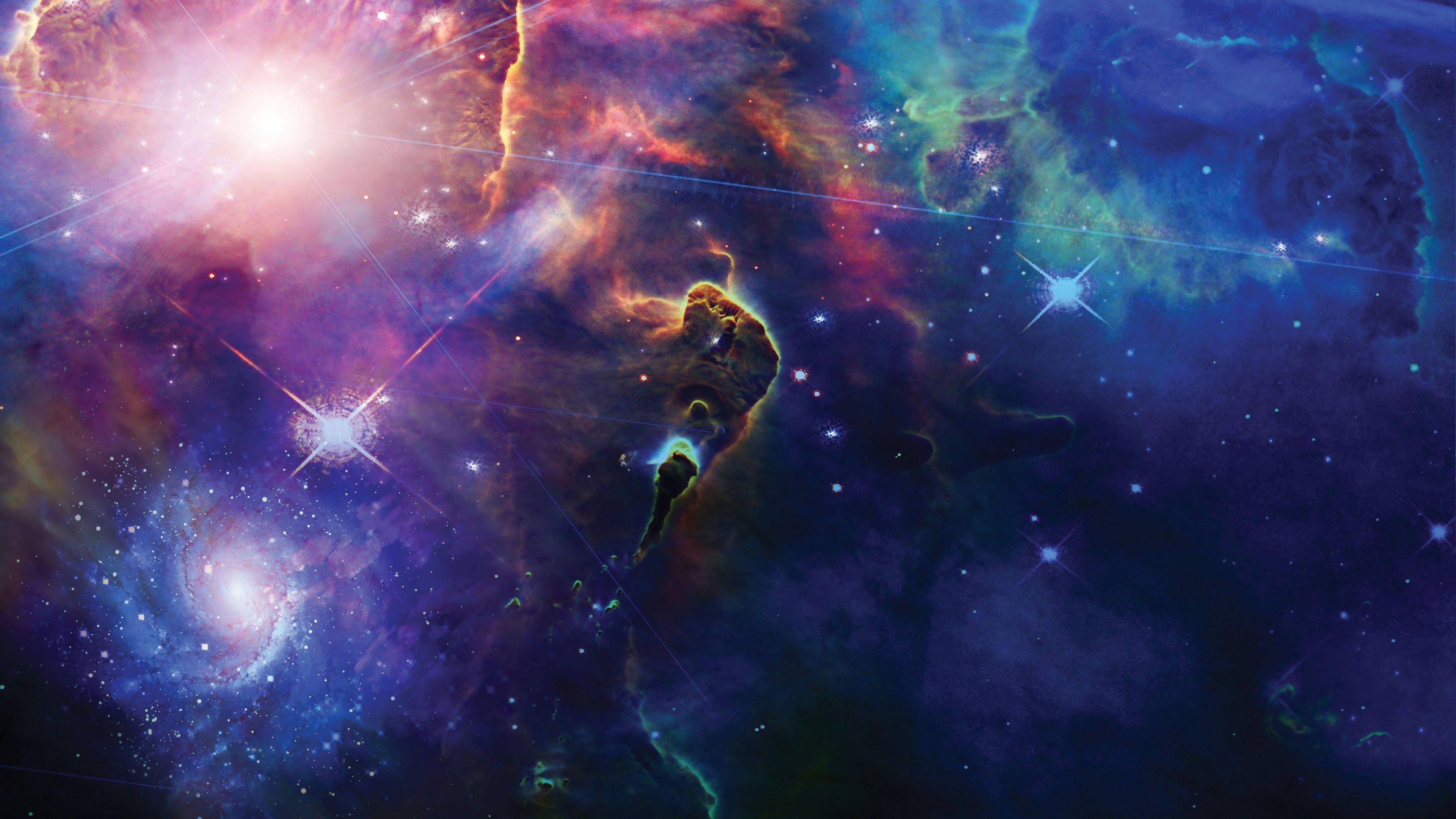 4k ultra Hd Galaxy Beaming Stars — 3840x2160 wallpaper