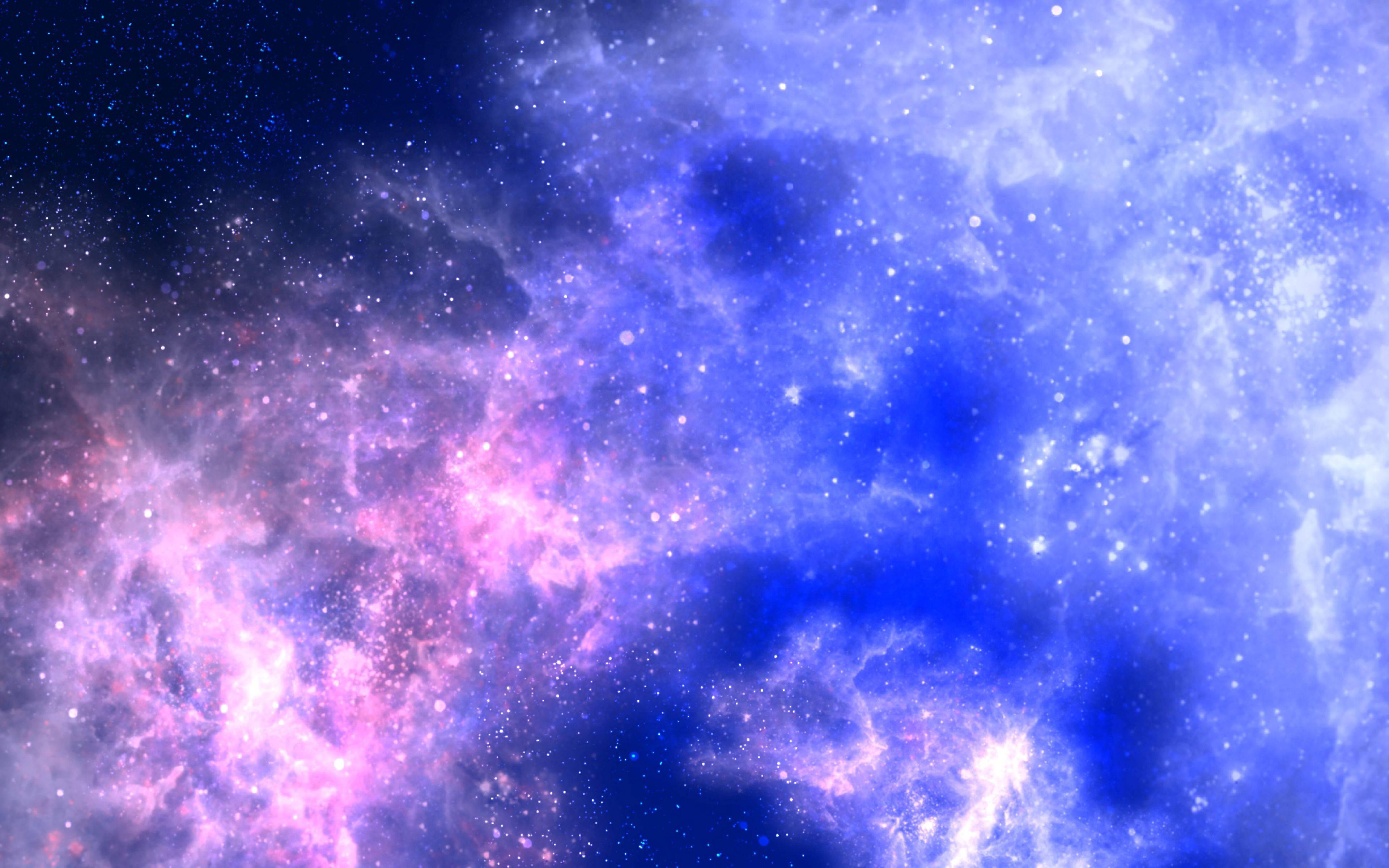 4k Ultra Hd Galaxy Neon Clouds — 3840x2400 wallpaper