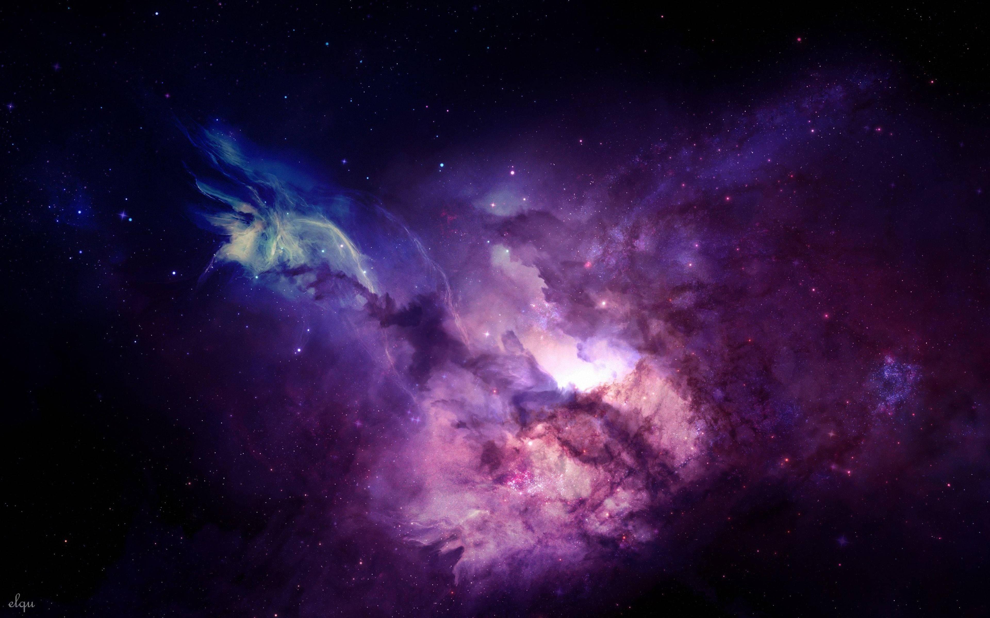 4k Ultra Hd Galaxy Violet Clouds — 3840x2400 wallpaper