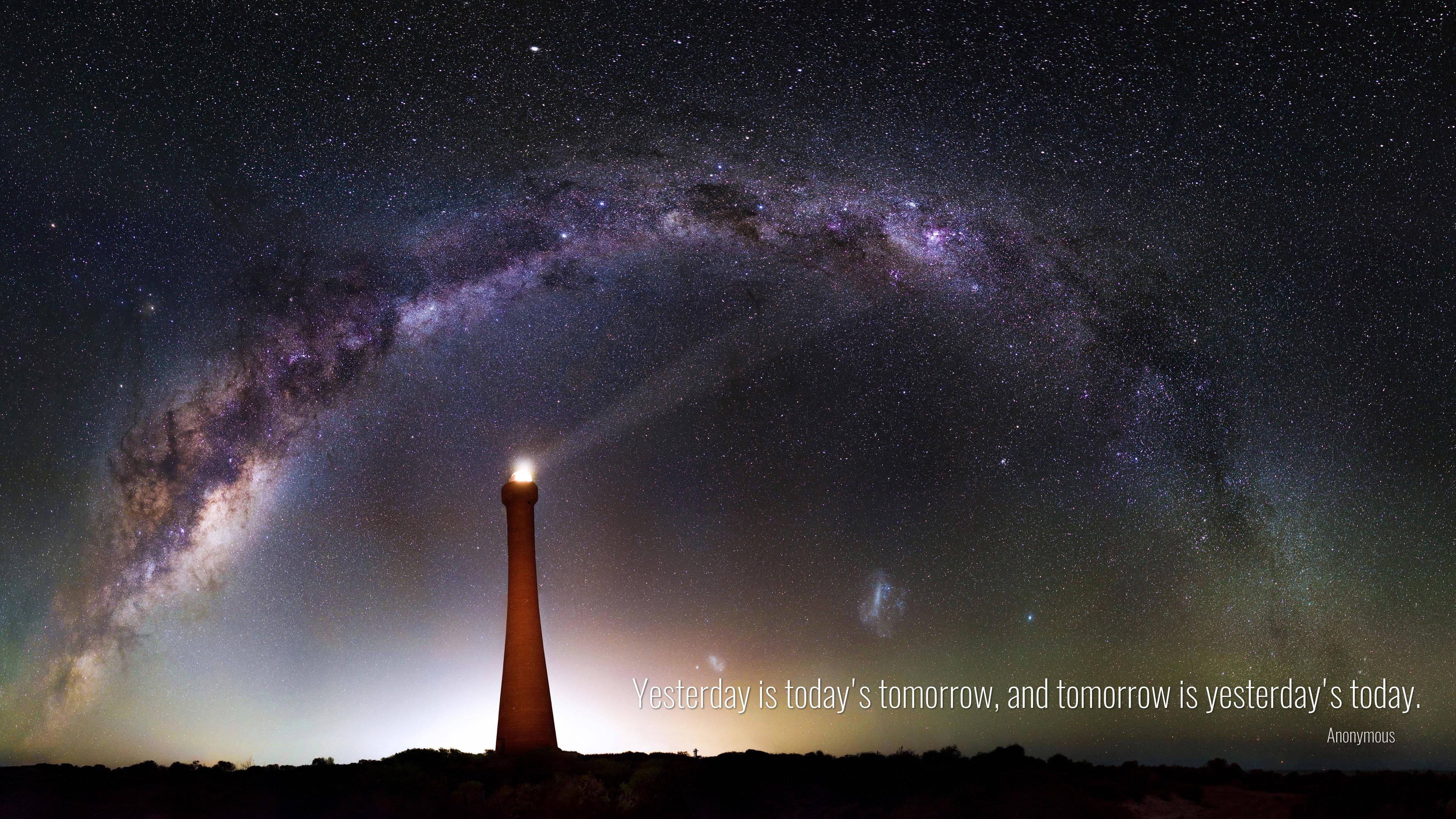 4k Ultra HD Motivational Quote With Lighthouse — 3840x2160 wallpaper