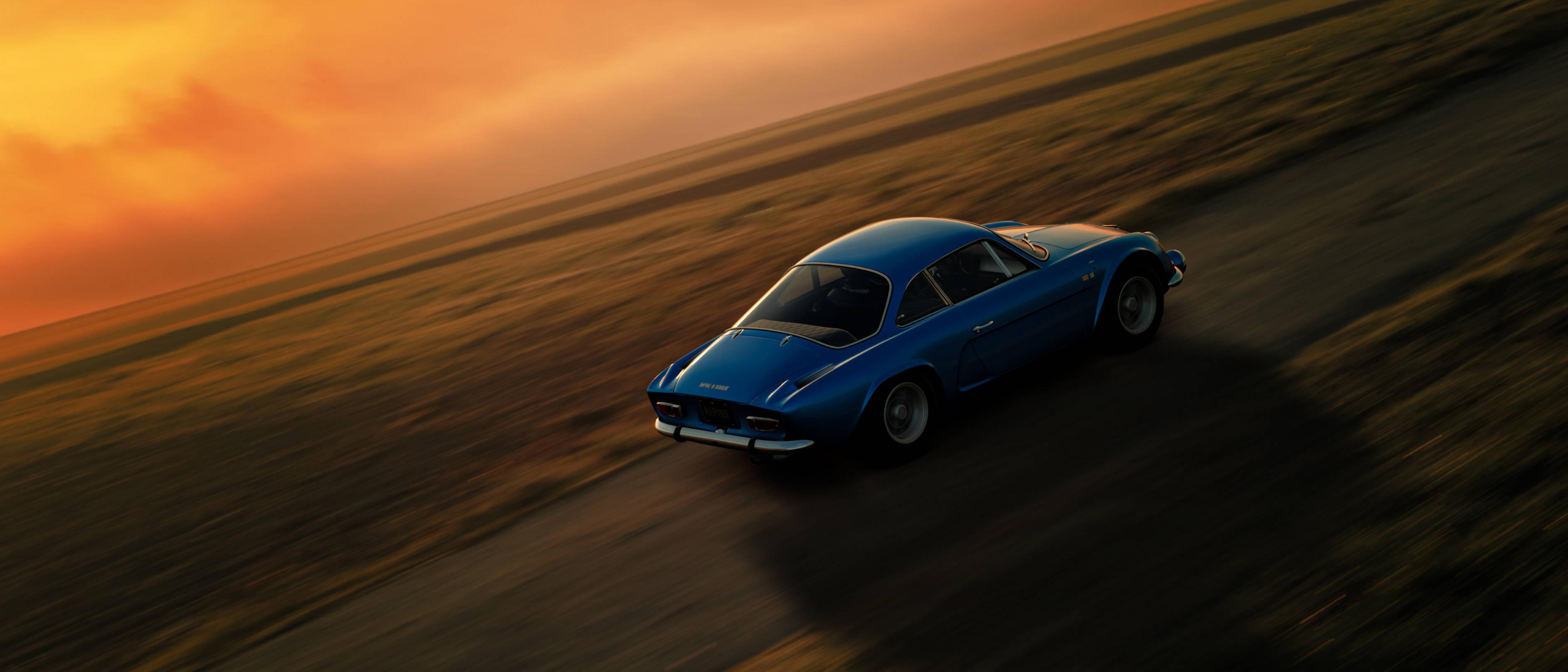 4K Vintage Car On Beach — 3771x1616 wallpaper