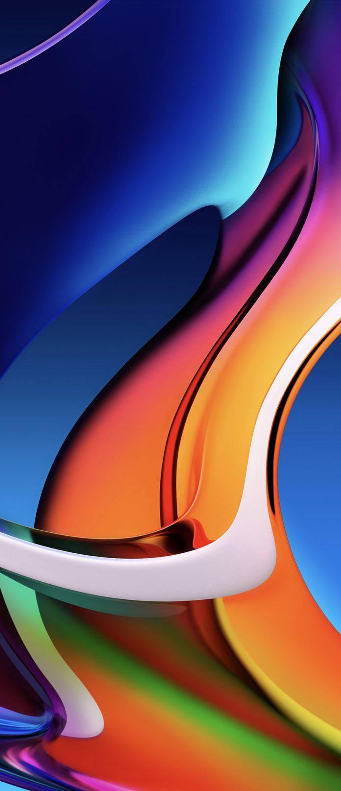 8K iPhone Abstract Random Shapes — 696x1614 wallpaper