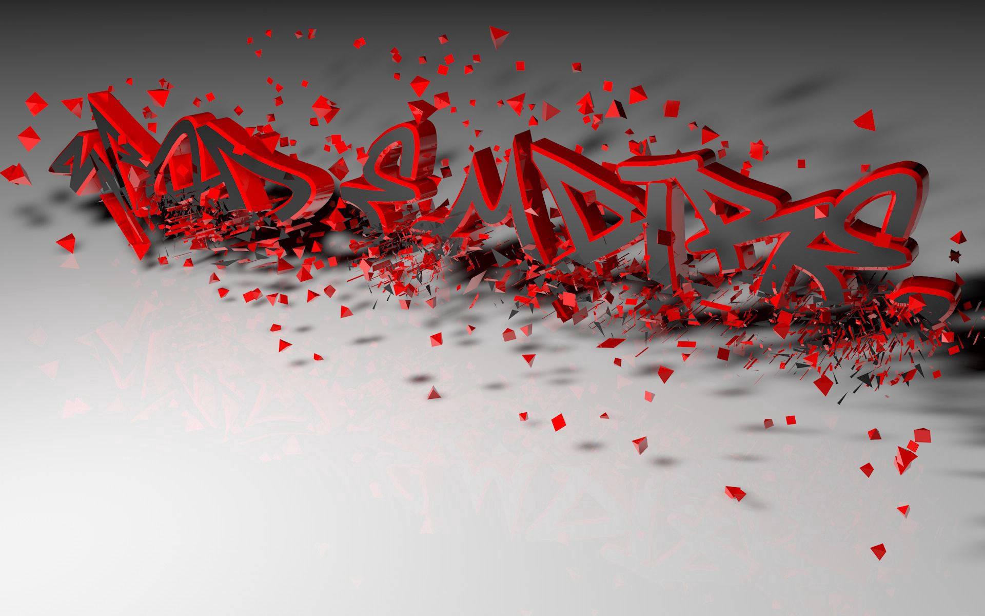 A 3D Red and Gray Letter Outline — 1920x1200 wallpaper