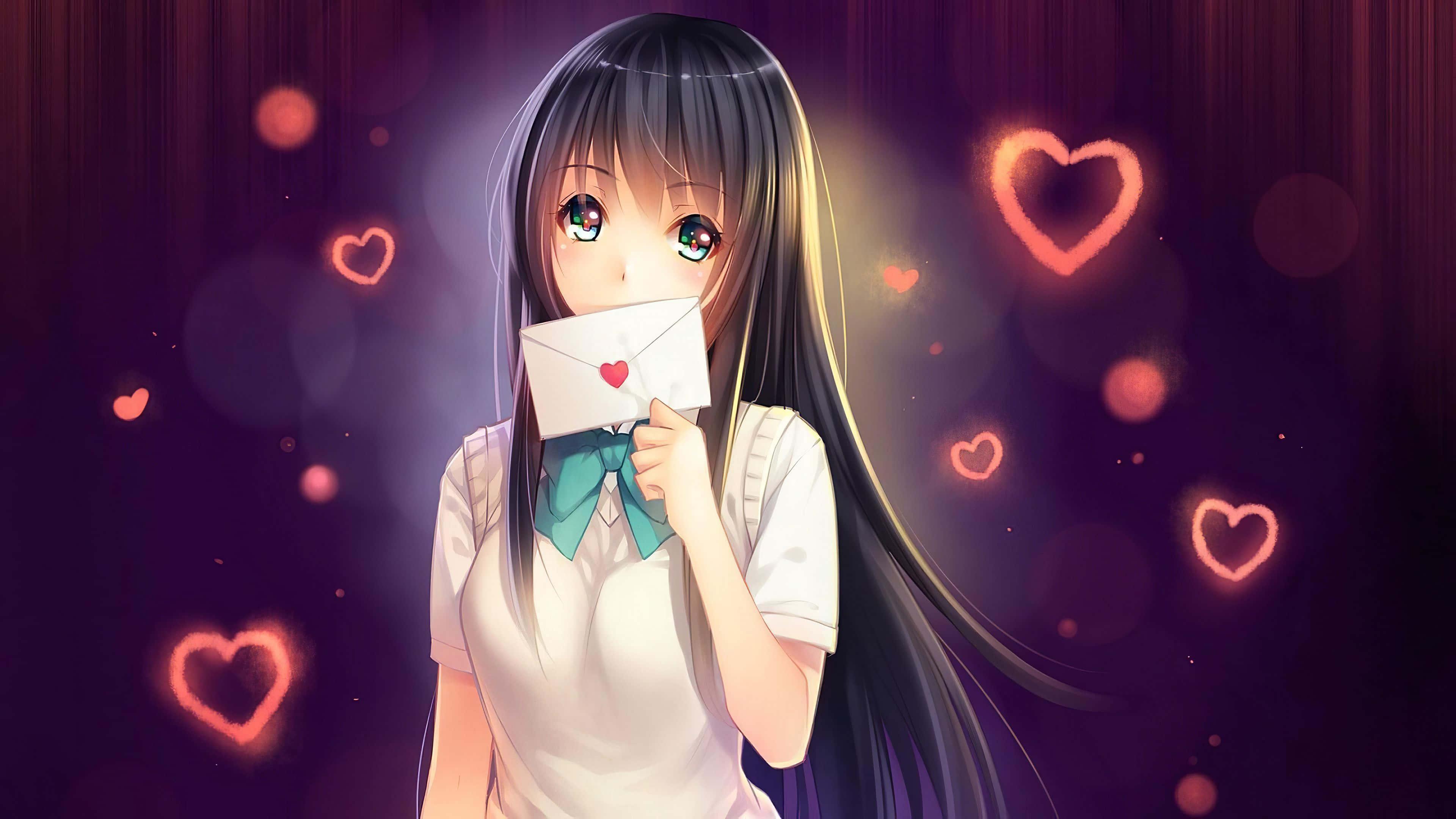A beautiful and mysterious anime girl, who has a story waiting to be told. — 3840x2160 wallpaper