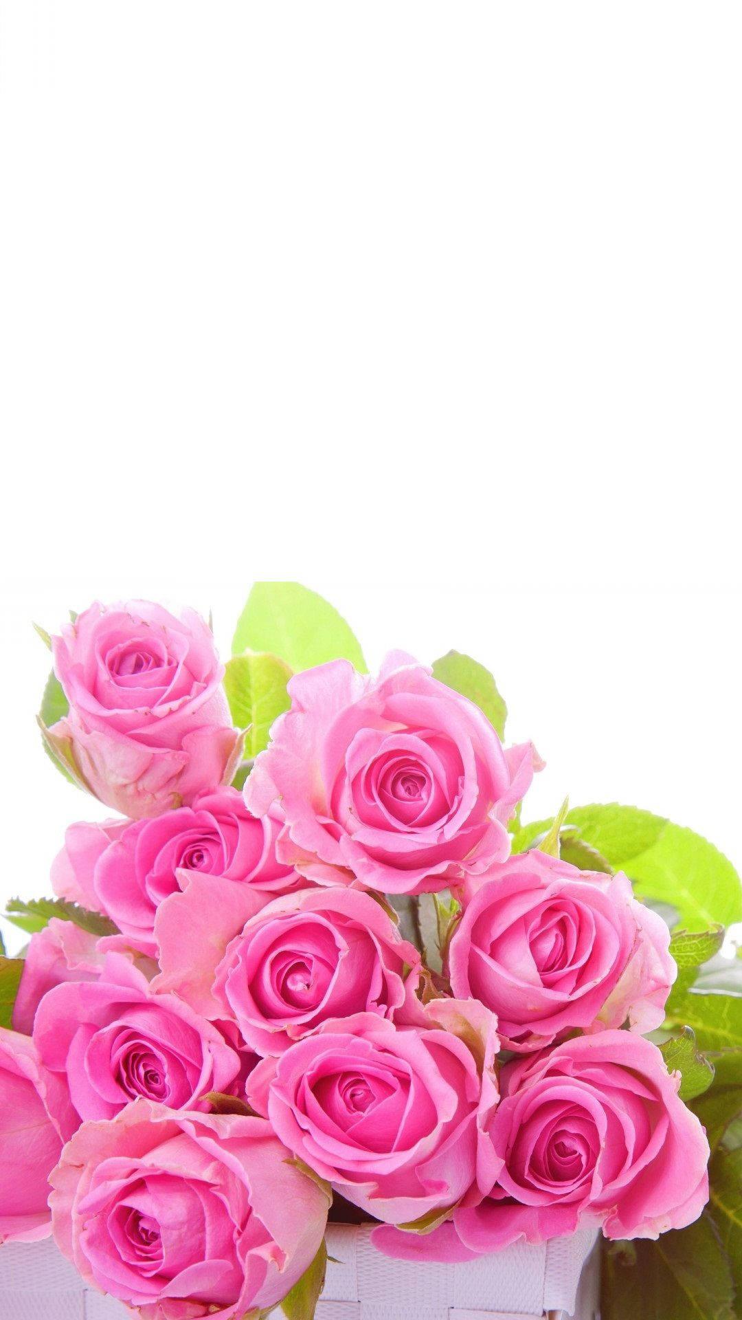 A beautiful bouquet of pink roses — 1080x1920 wallpaper