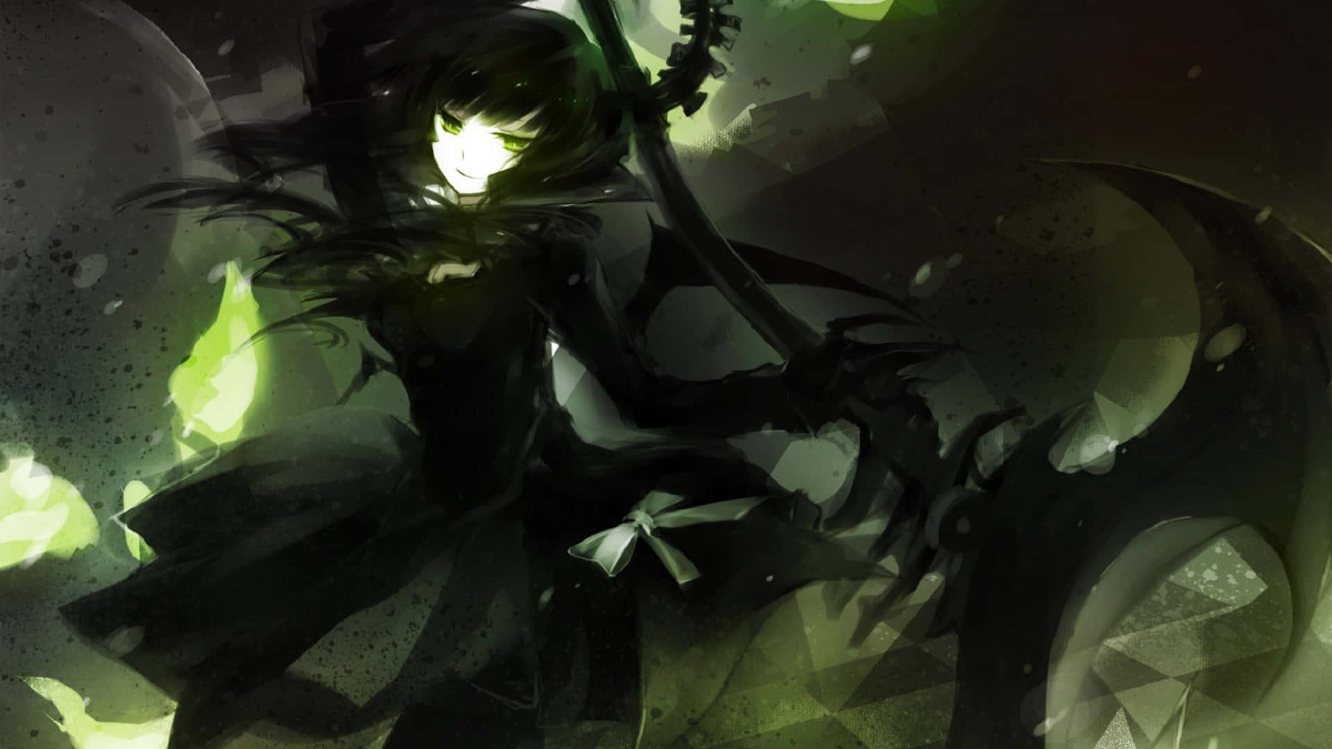 A beautiful dark anime girl with bright red hair, deep and mysterious eyes. — 1920x1080 wallpaper