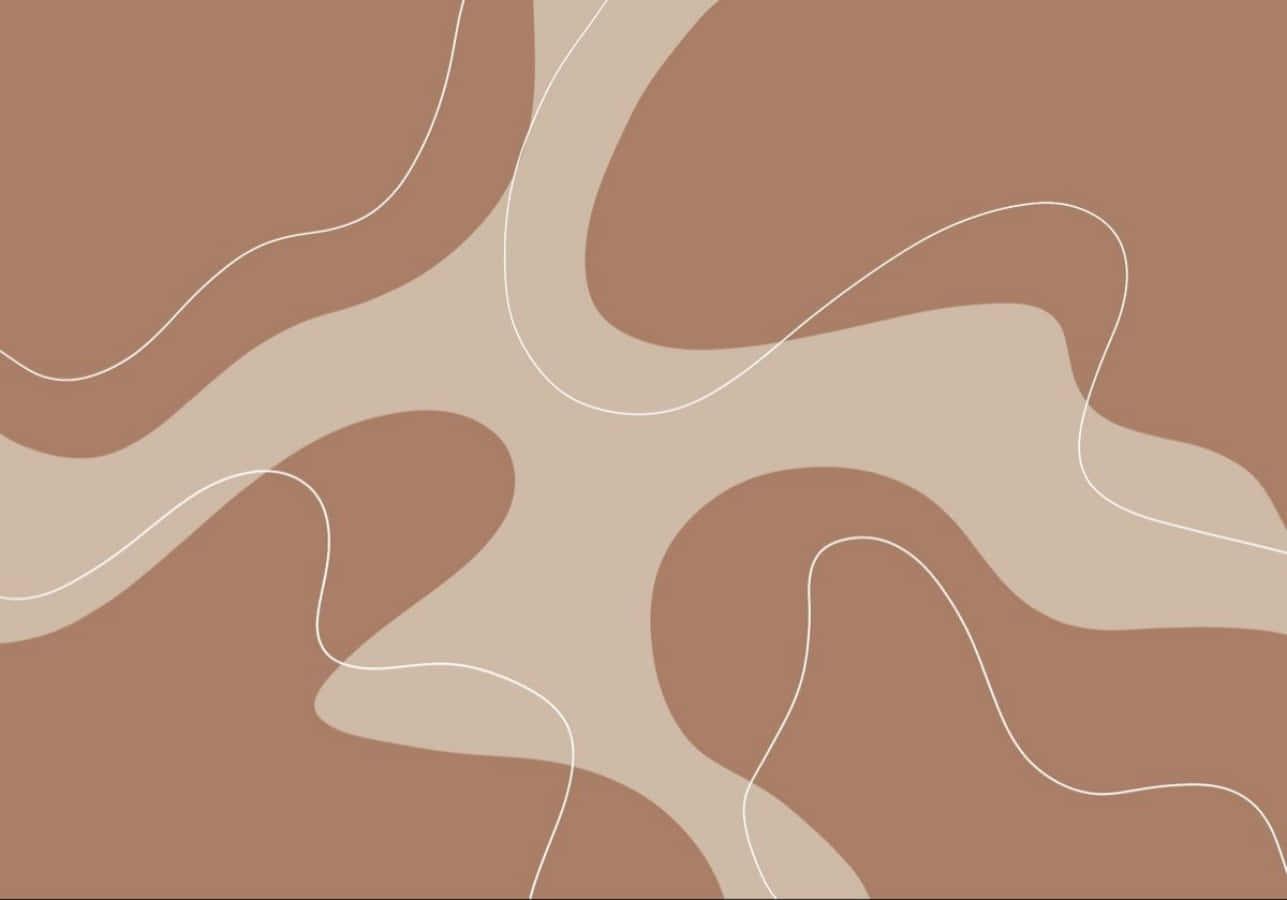 a beige and brown abstract pattern with wavy lines — 1287x900 wallpaper