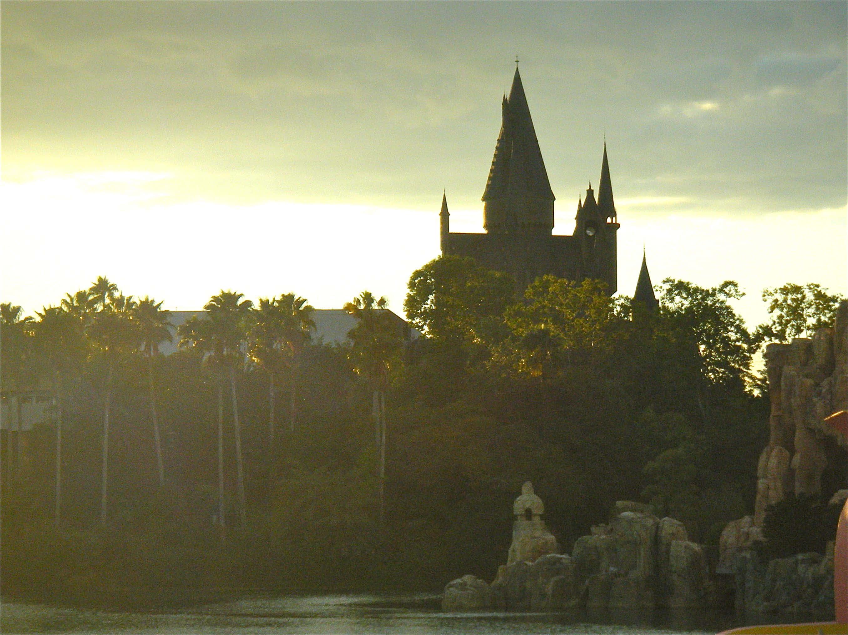 A bird's eye view of Hogwarts, the Magical School — 2711x2033 wallpaper