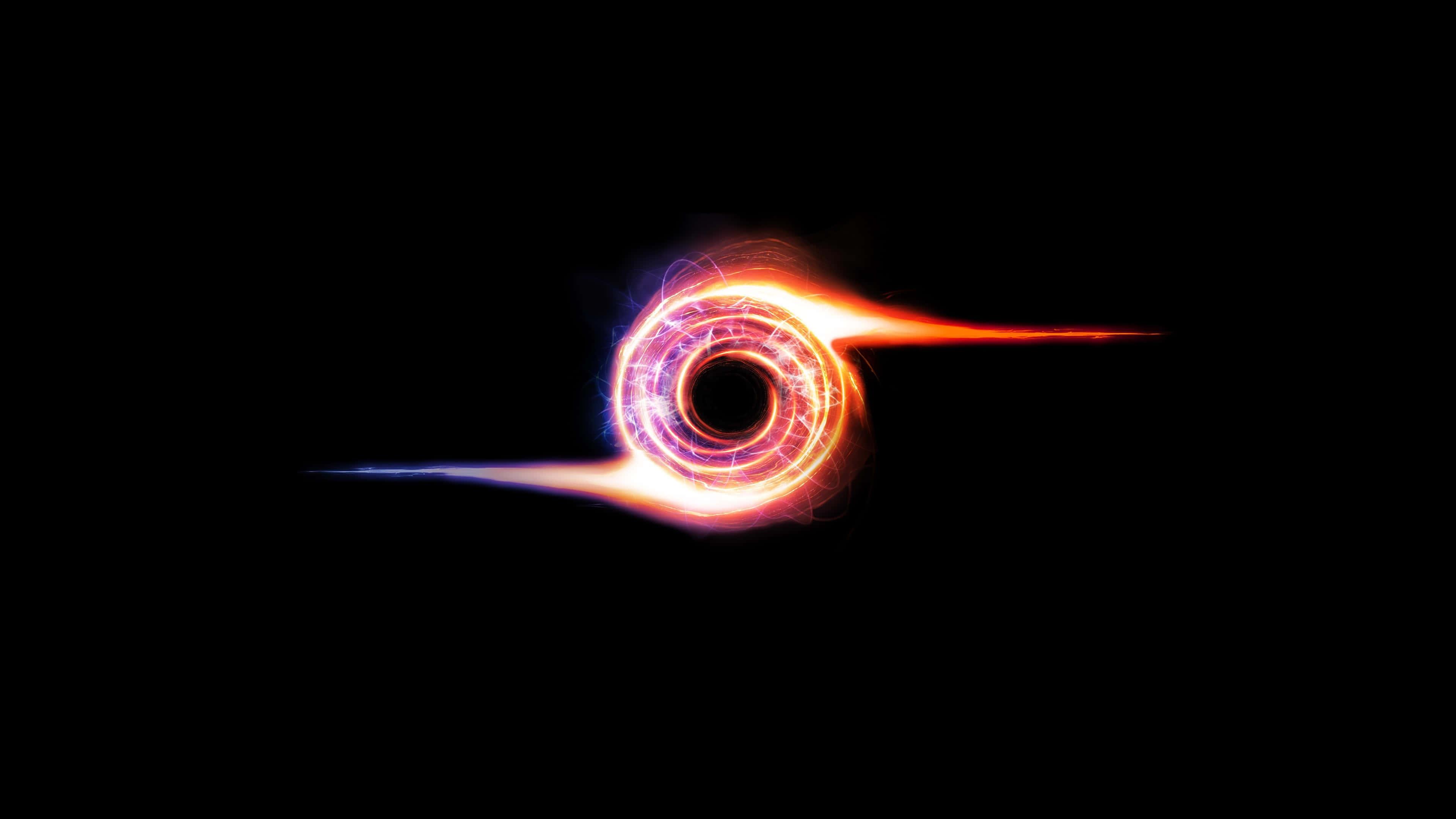 a black background with a red and blue swirling design — 3840x2160 wallpaper