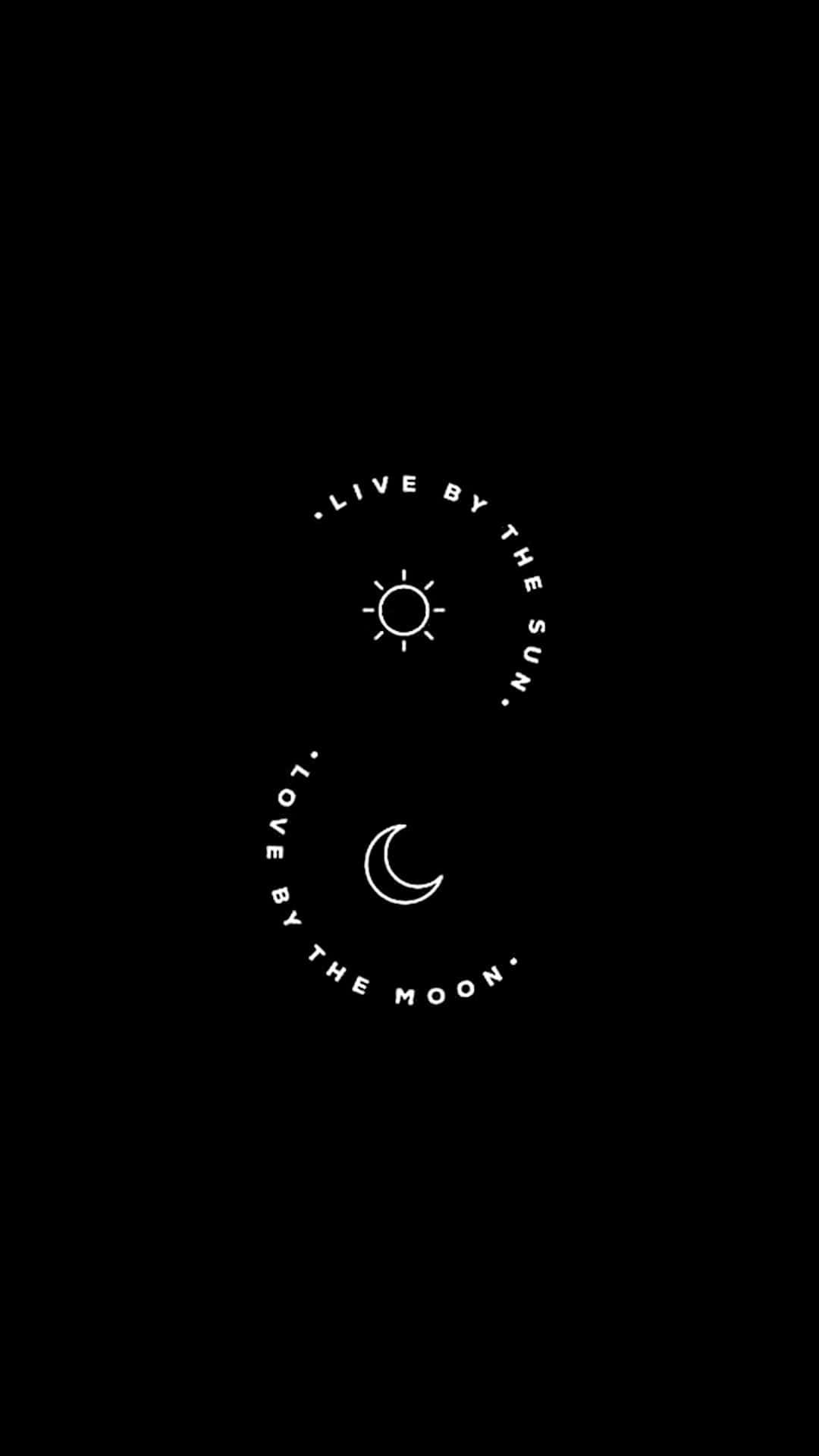 a black background with a sun and moon — 1080x1920 wallpaper