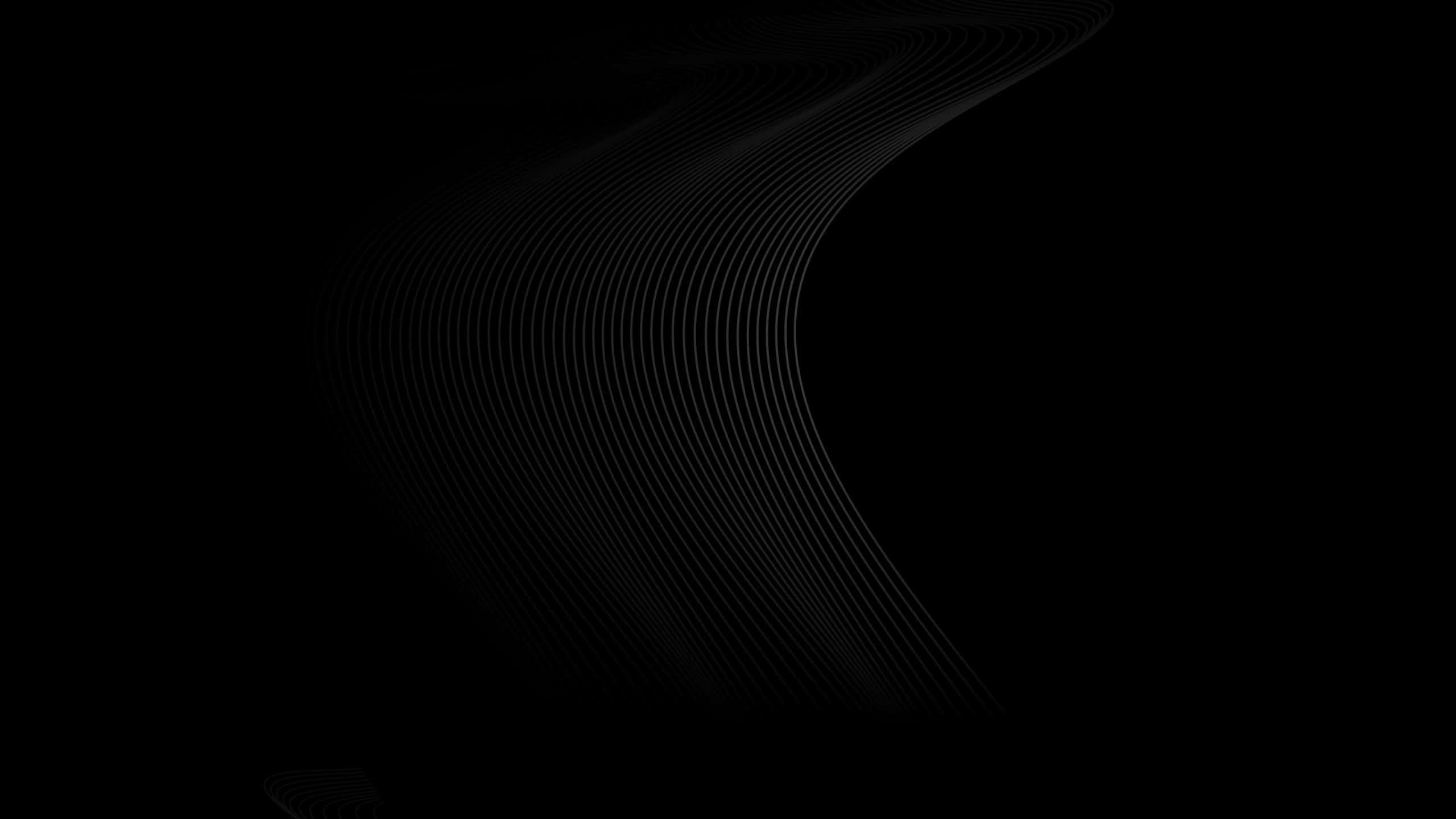 a black background with a wavy pattern — 2560x1440 wallpaper
