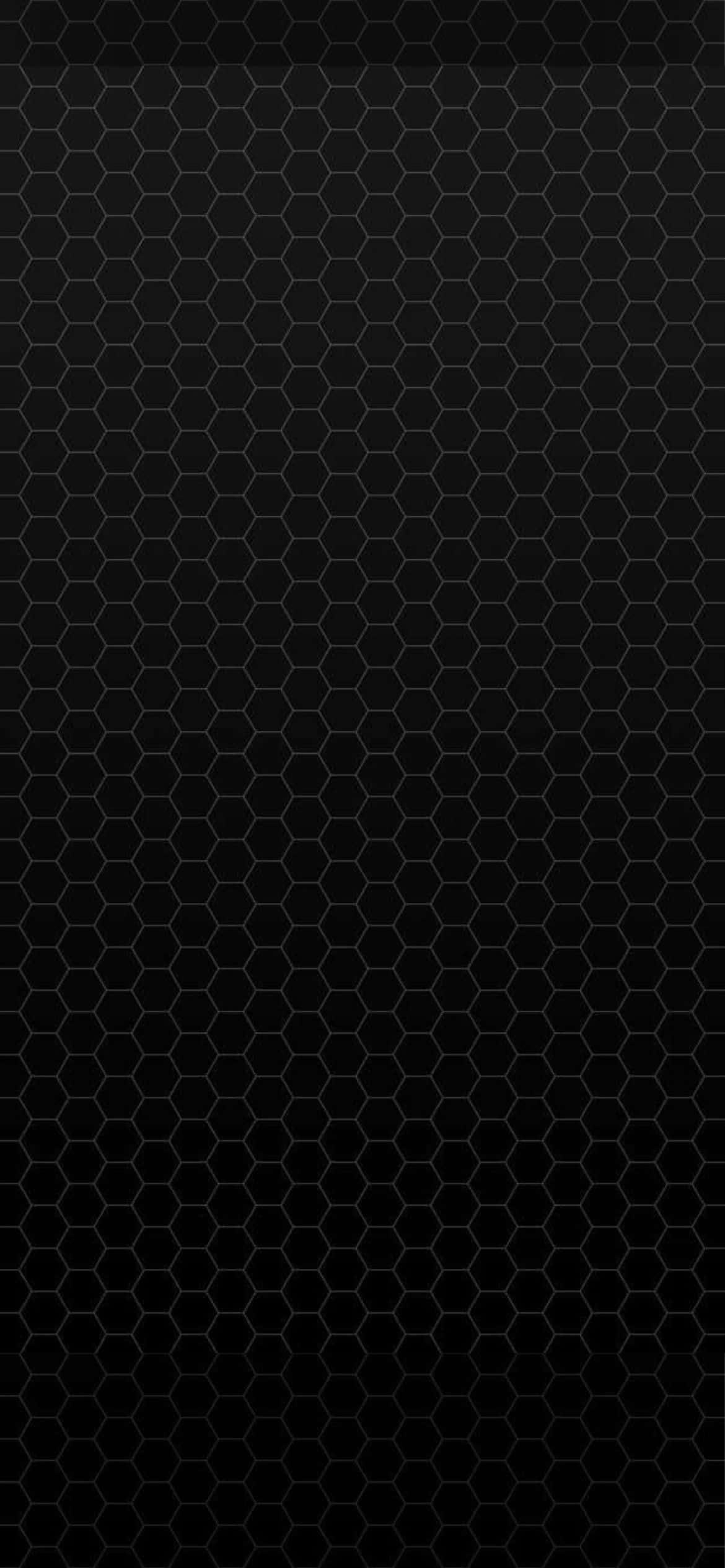 a black hexagonal pattern on a black background — 1170x2532 wallpaper