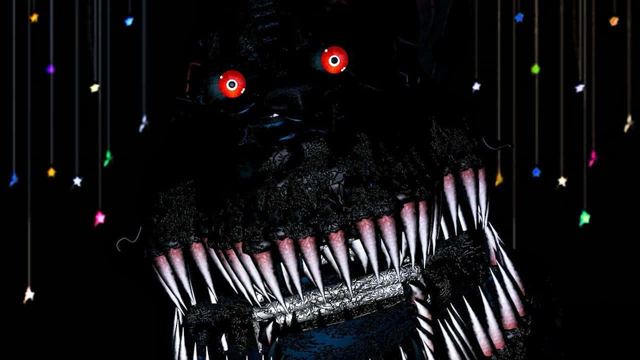 a black monster with red eyes and a red nose — 1280x720 wallpaper