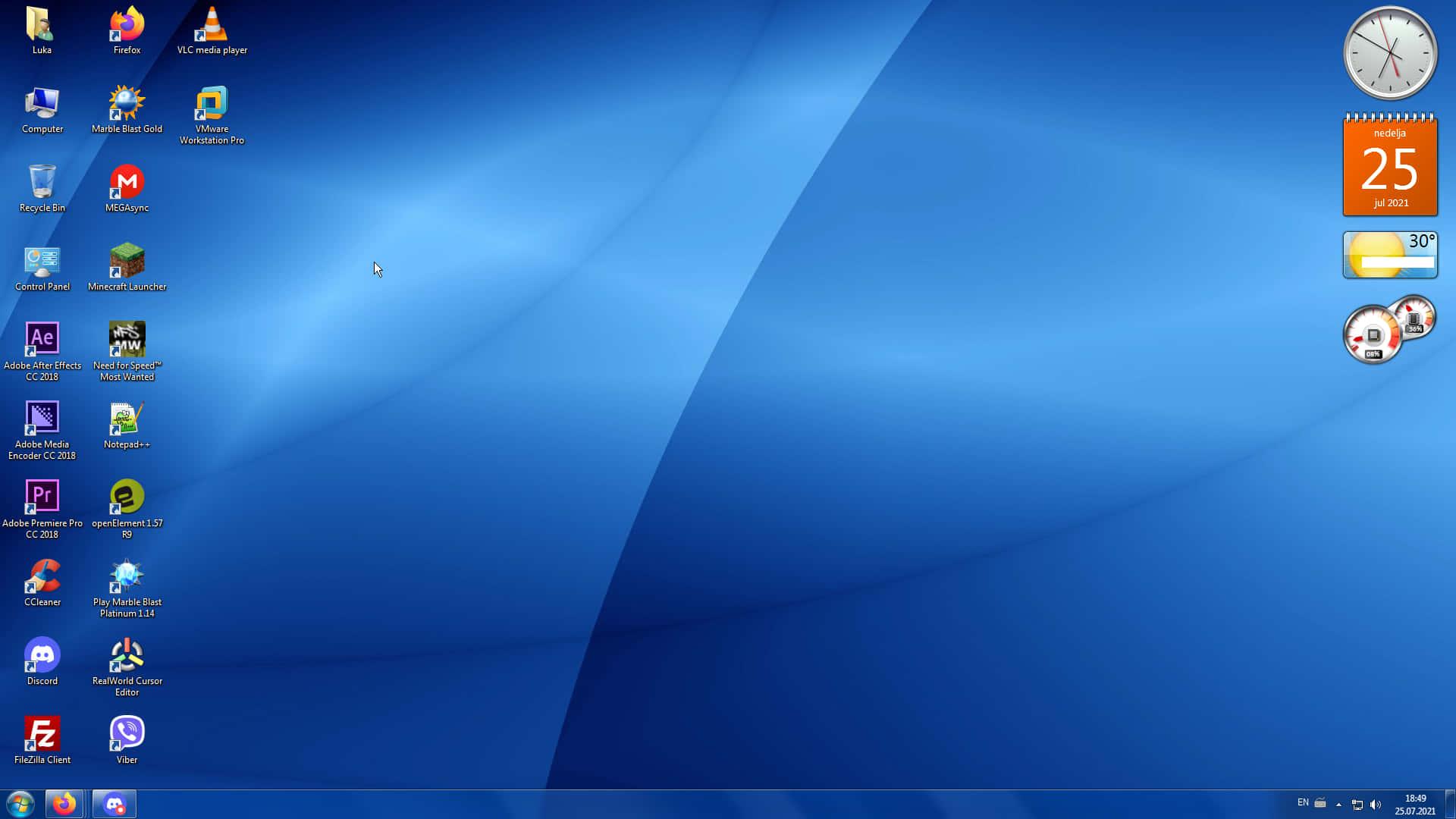 a blue computer screen — 1920x1080 wallpaper