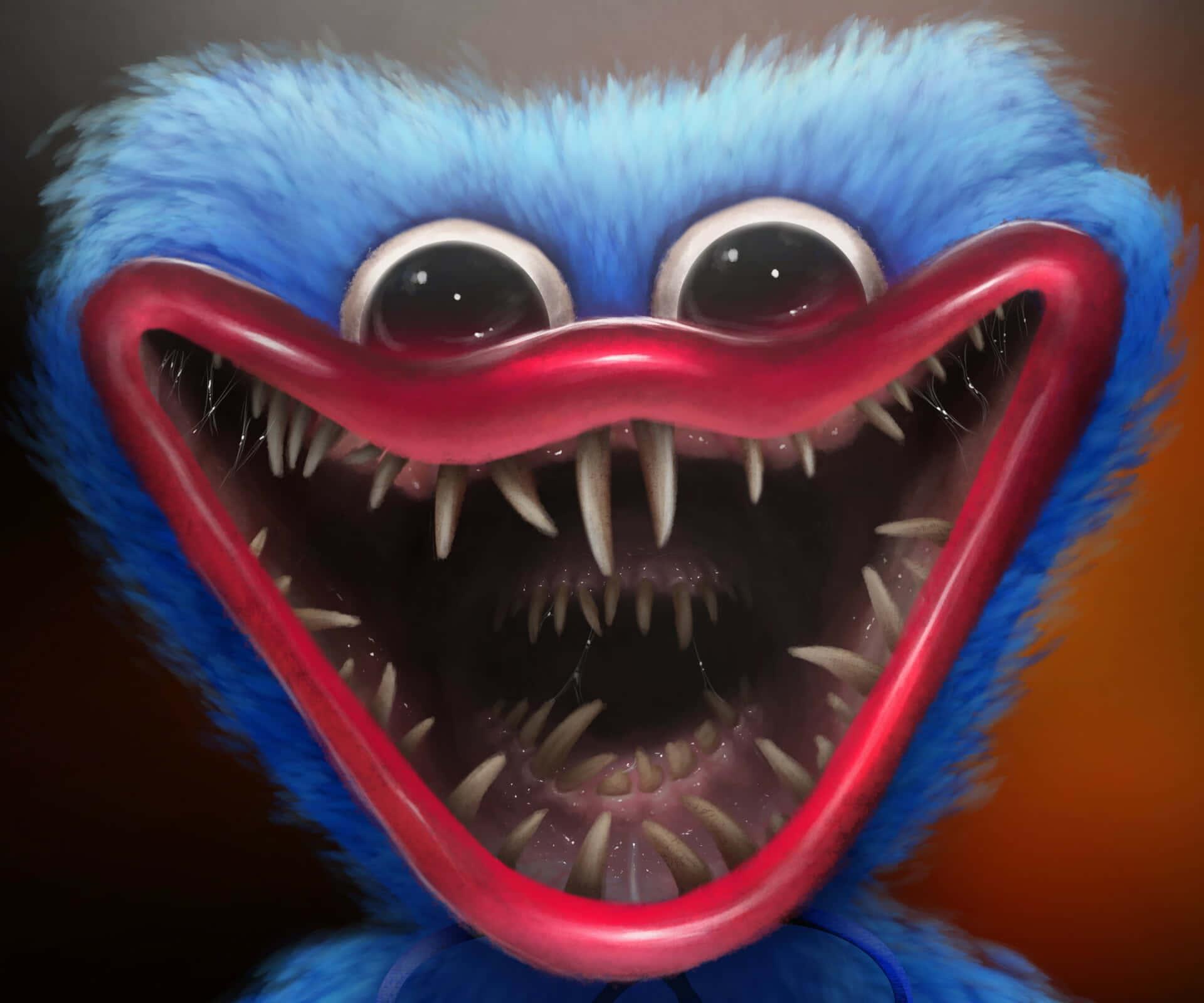 a blue monster with big teeth and big mouth — 1920x1600 wallpaper