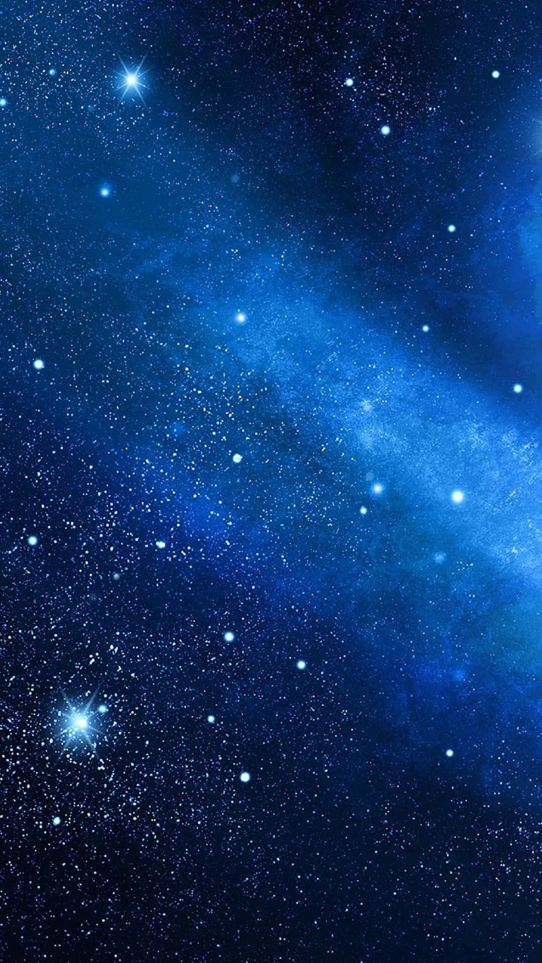 a blue space with stars and nebula — 1080x1920 wallpaper