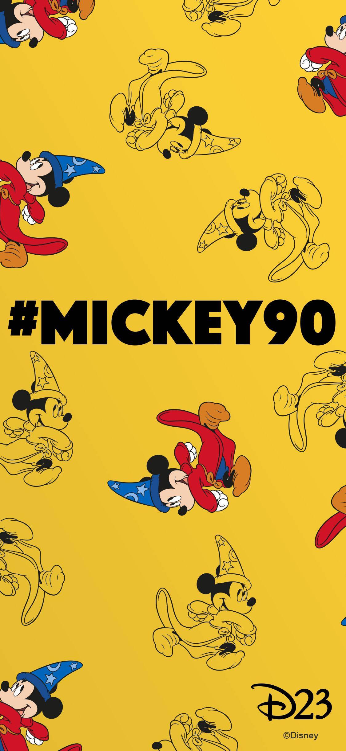 A Brightly Colored Mobile with Mickey Mouse's Signature Pattern — 1125x2436 wallpaper