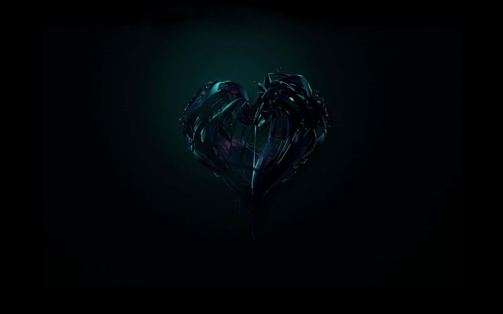 A broken heart in shadows – emotions in darkness — 1920x1200 wallpaper