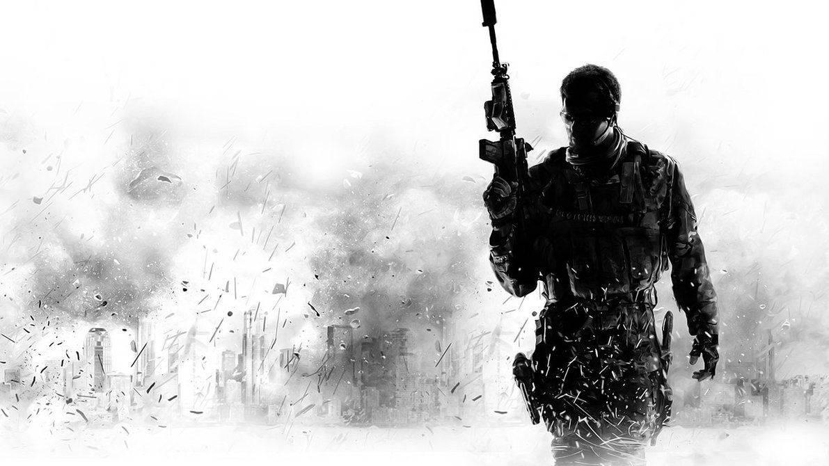 A Call Of Duty Soldier Bracing For Battle — 1191x670 wallpaper