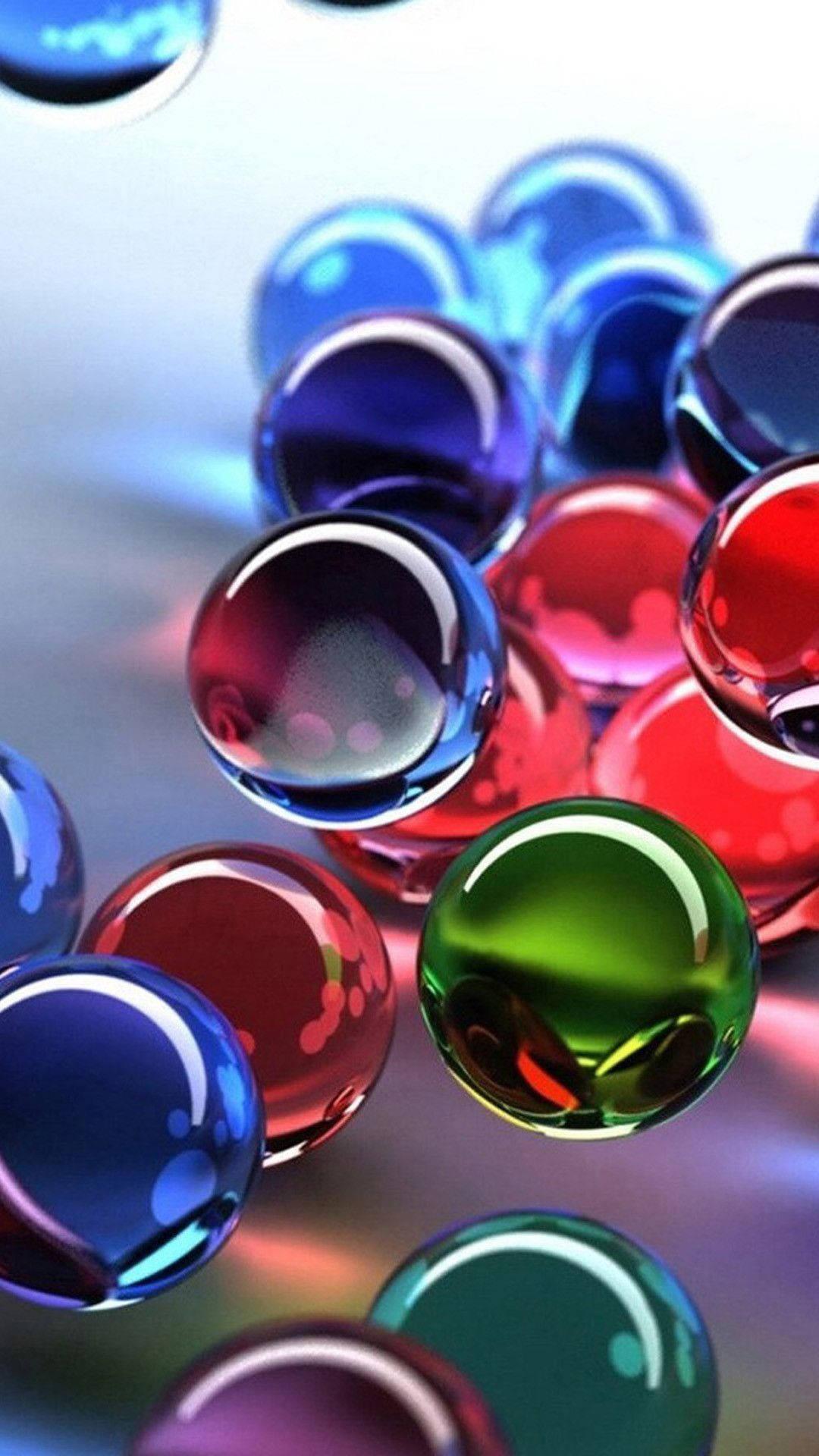 A captivating view of colorful 3D transparent balls — 1080x1920 wallpaper