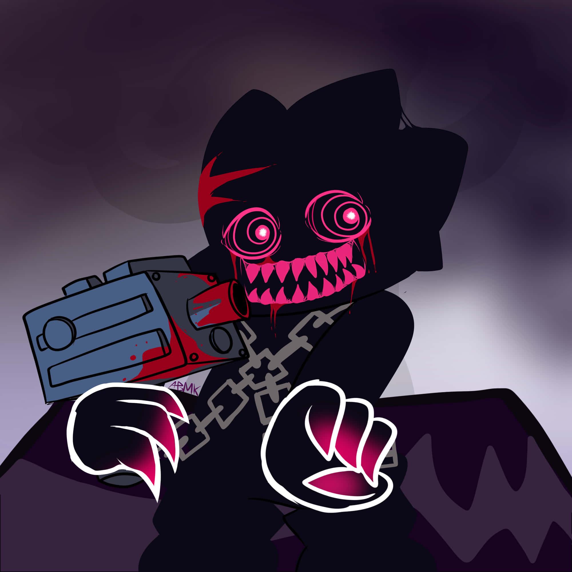 a cartoon character holding a gun — 2000x2000 wallpaper