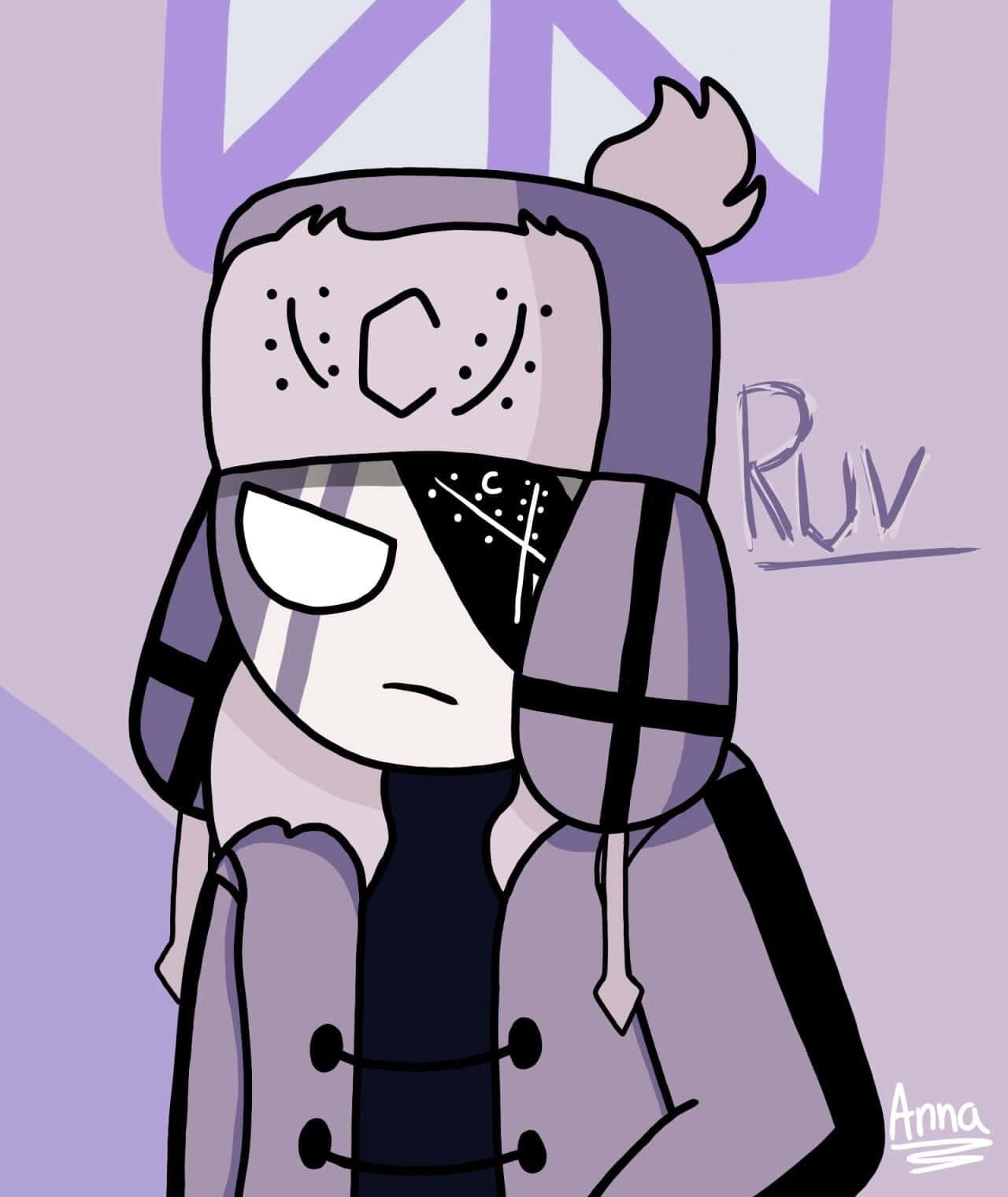 a cartoon character wearing a hat and a scarf — 1280x1520 wallpaper