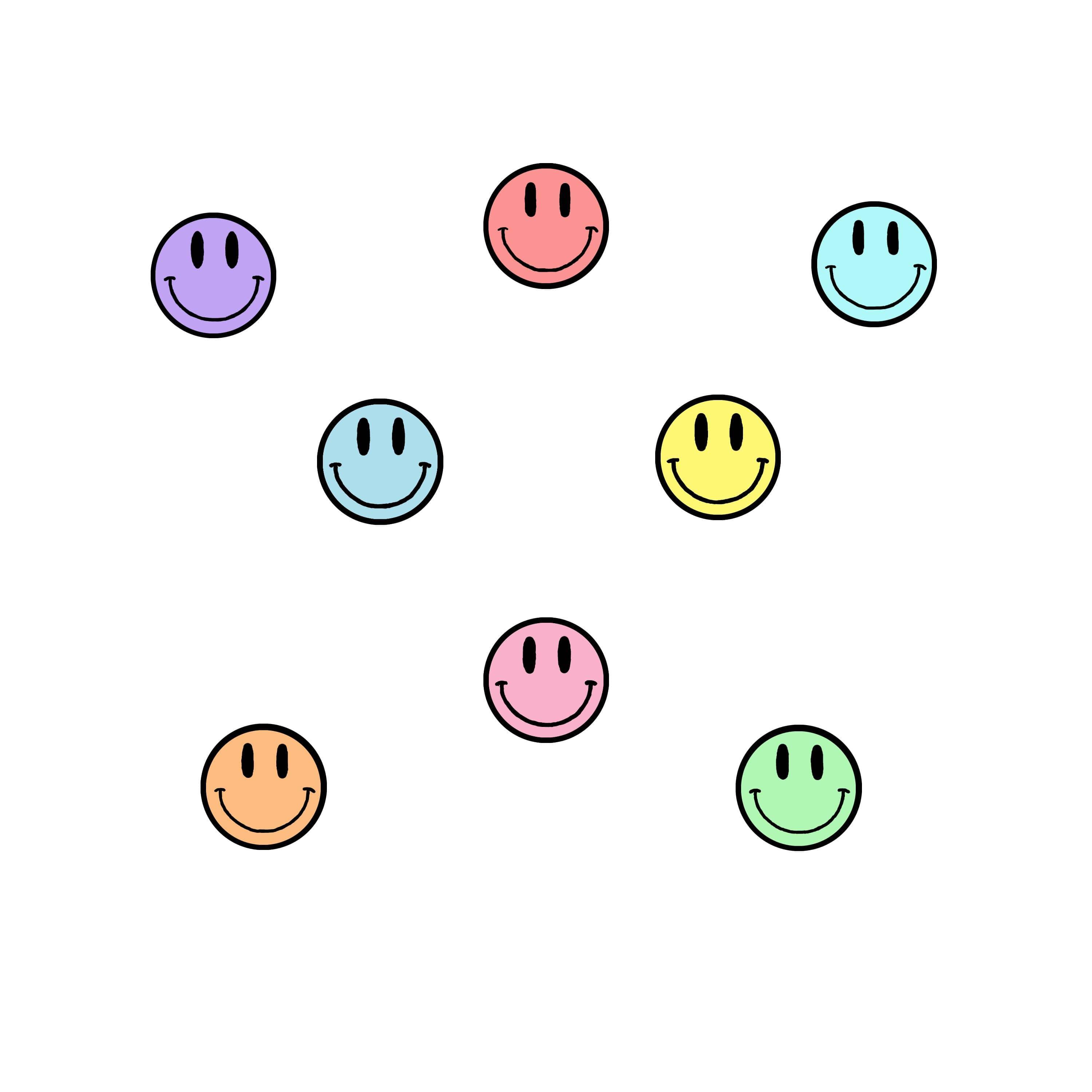 A Cheerful Preppy Smiley Face — 3000x3000 wallpaper