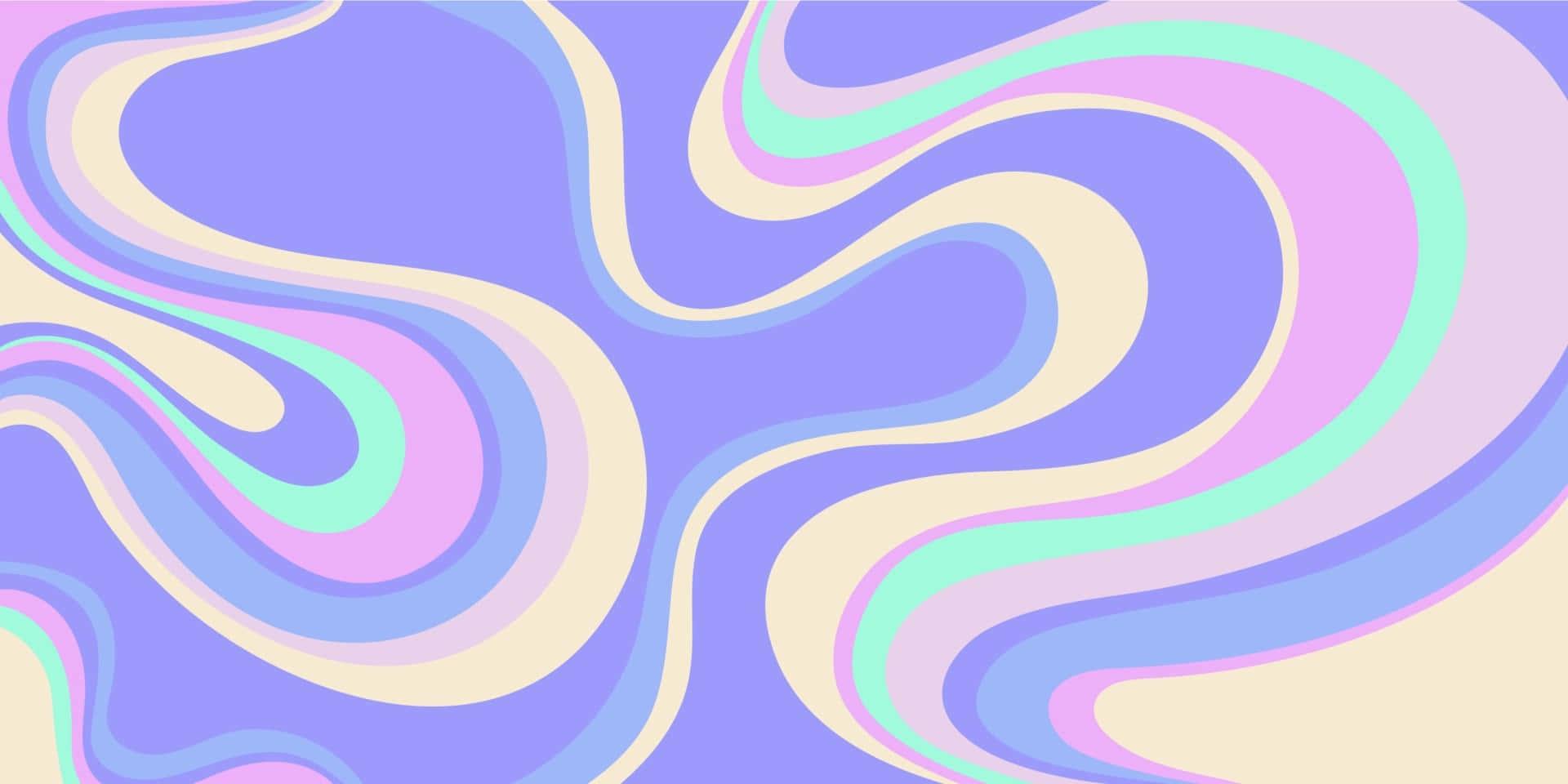 a colorful abstract background with wavy lines — 1920x960 wallpaper