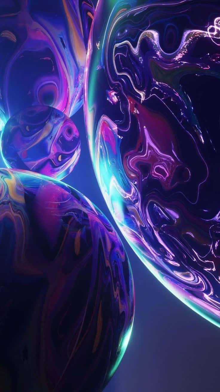 a colorful abstract image of bubbles — 736x1310 wallpaper