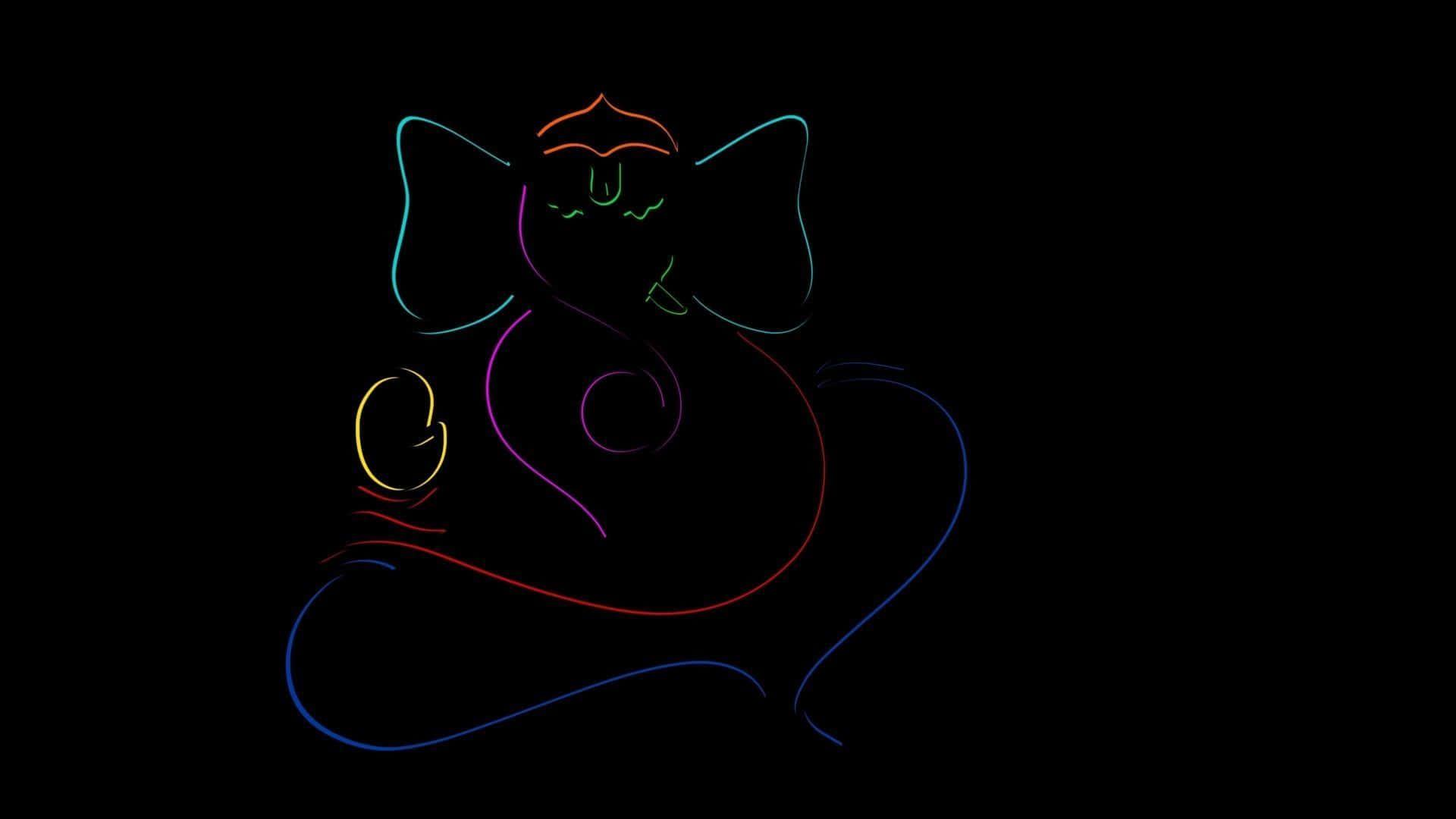 a colorful drawing of a ganesha — 1920x1080 wallpaper