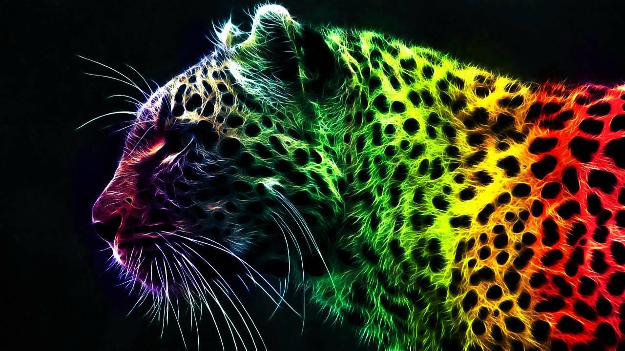 A Colorful Rainbow Tiger, Painted in Majestic Colors — 1280x720 wallpaper