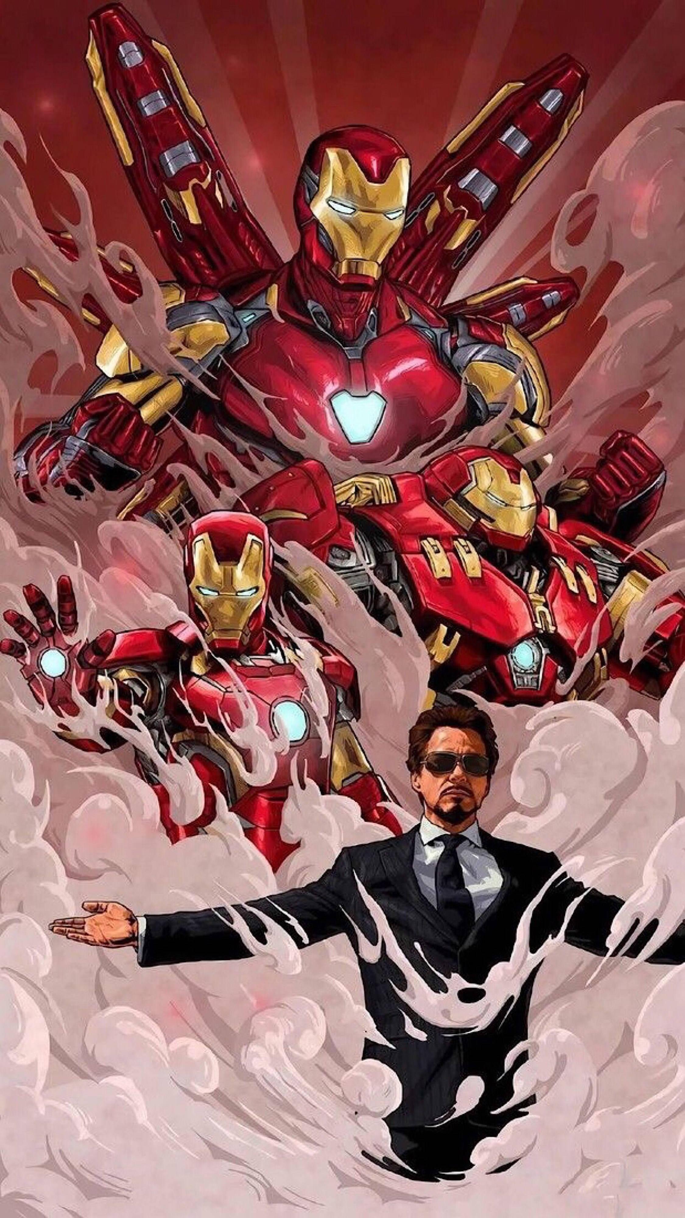 a comic book cover with iron man and his friends — 2250x4000 wallpaper