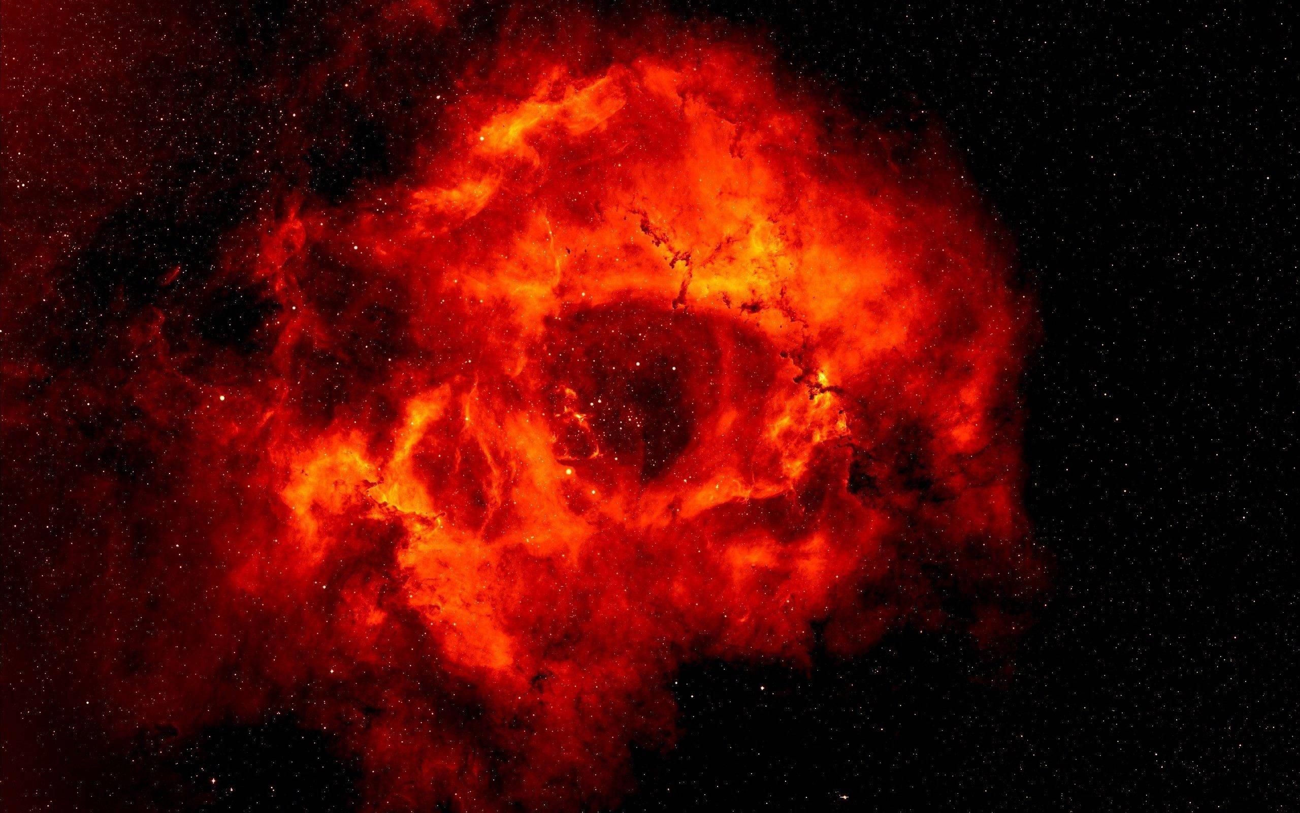 A Contrast Between Red and Black Color in a Distant Space — 2560x1600 wallpaper